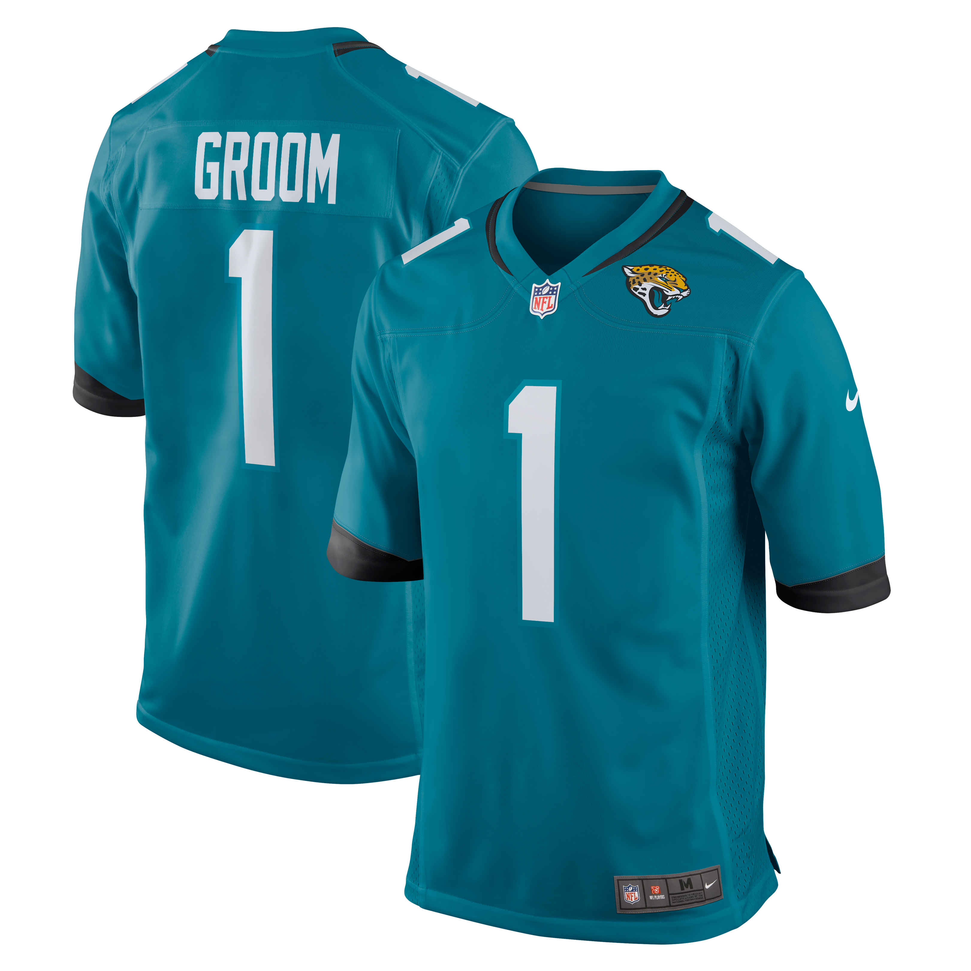 Number 1 Groom Jacksonville Jaguars Game Jersey - Teal