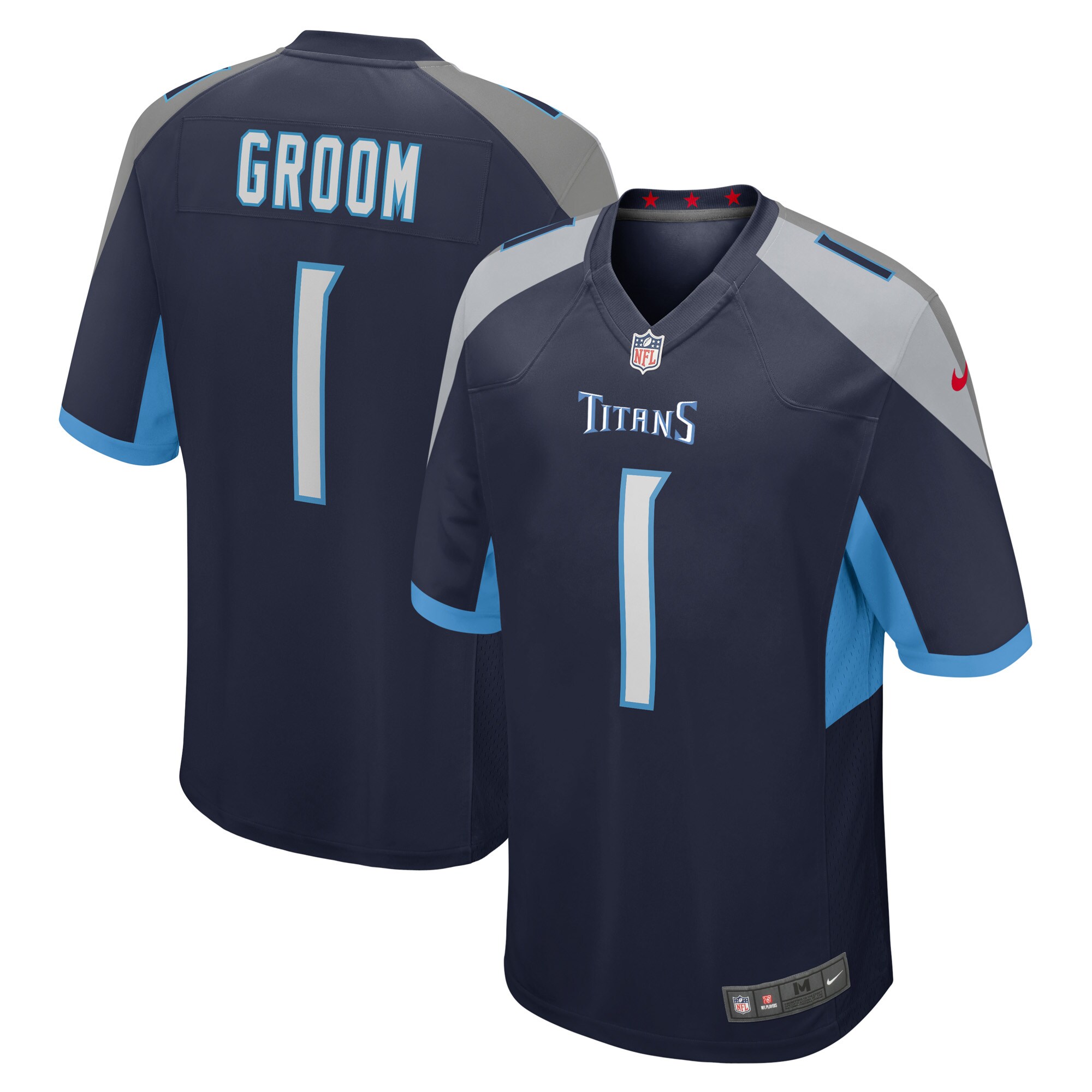 Number 1 Groom Tennessee Titans Game Jersey - Navy