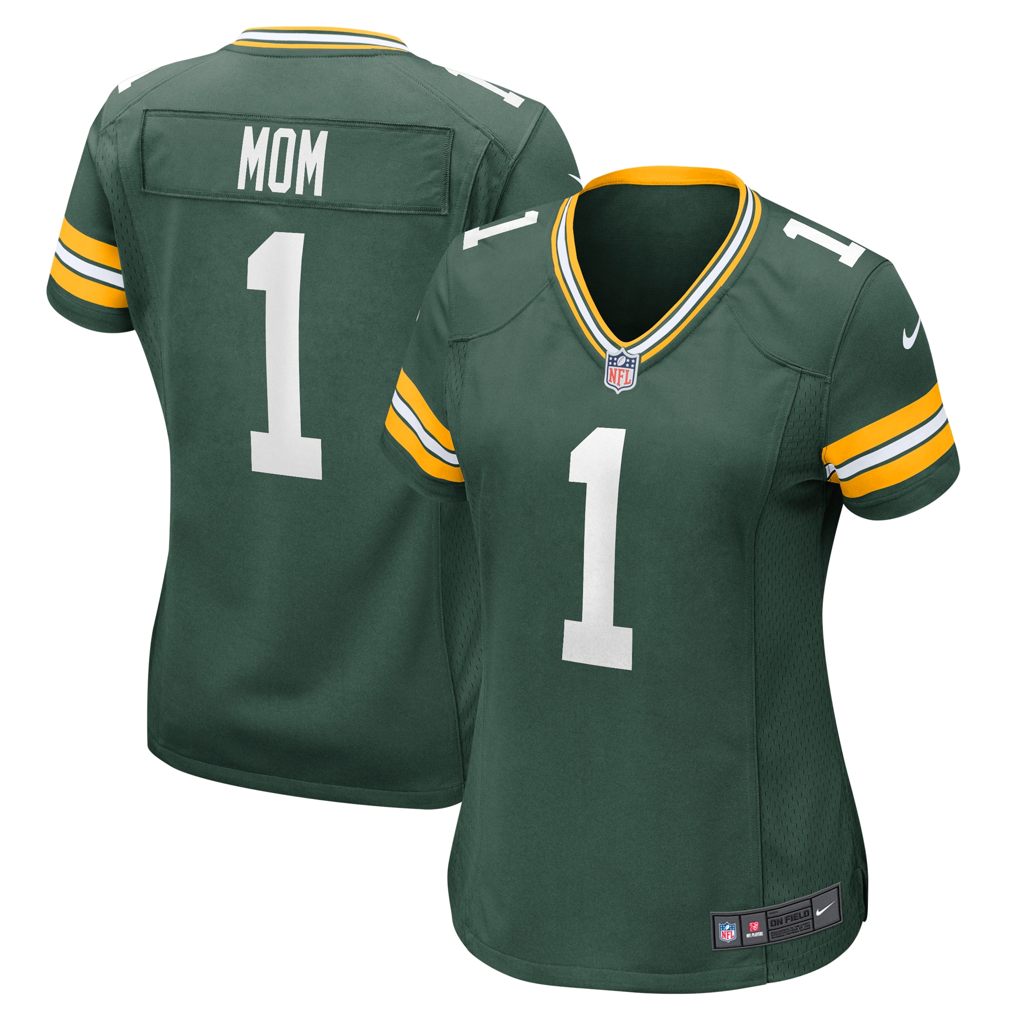 Number 1 Mom Green Bay Packers Women's Game Jersey - Green