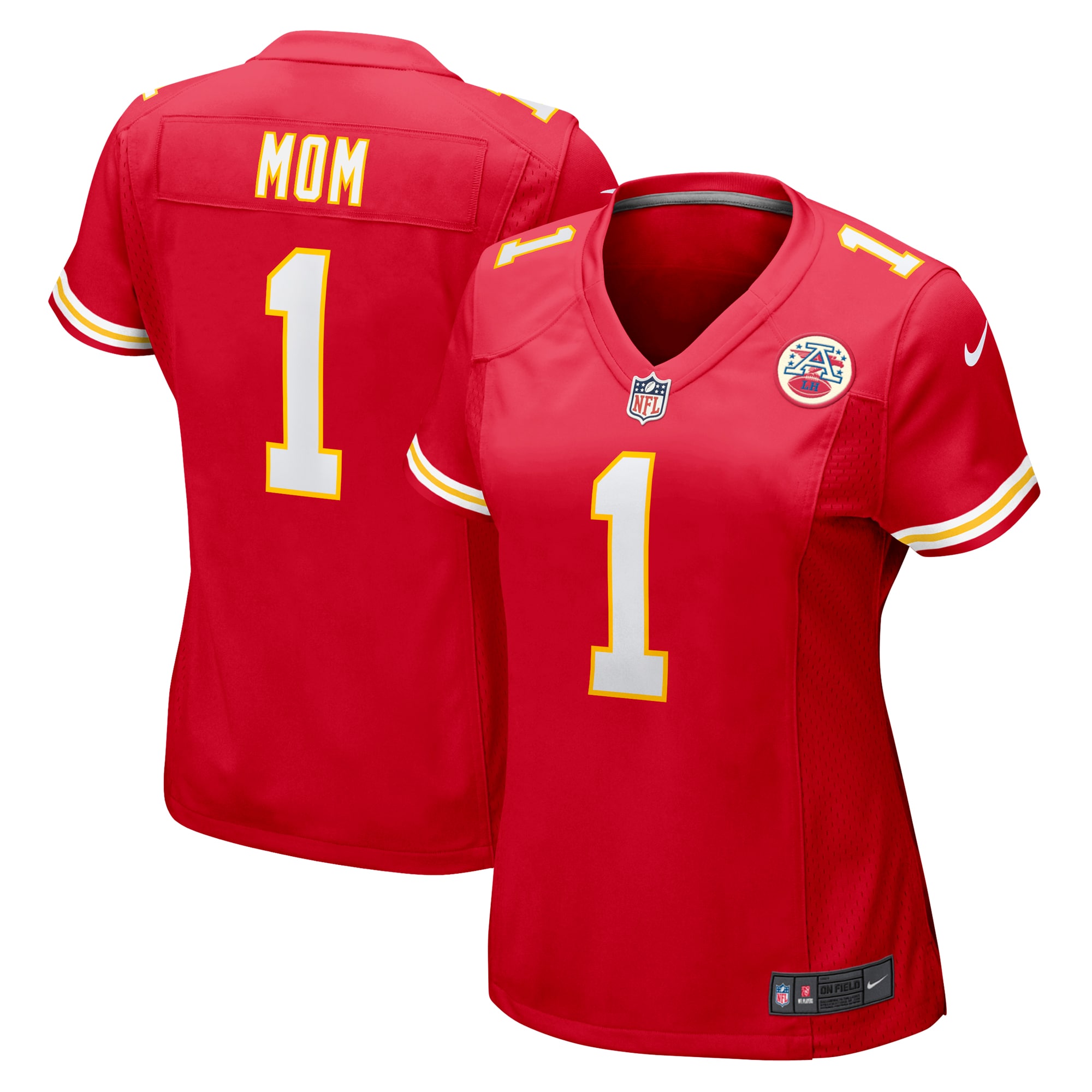 Number 1 Mom Kansas City Chiefs Women's Game Jersey - Red
