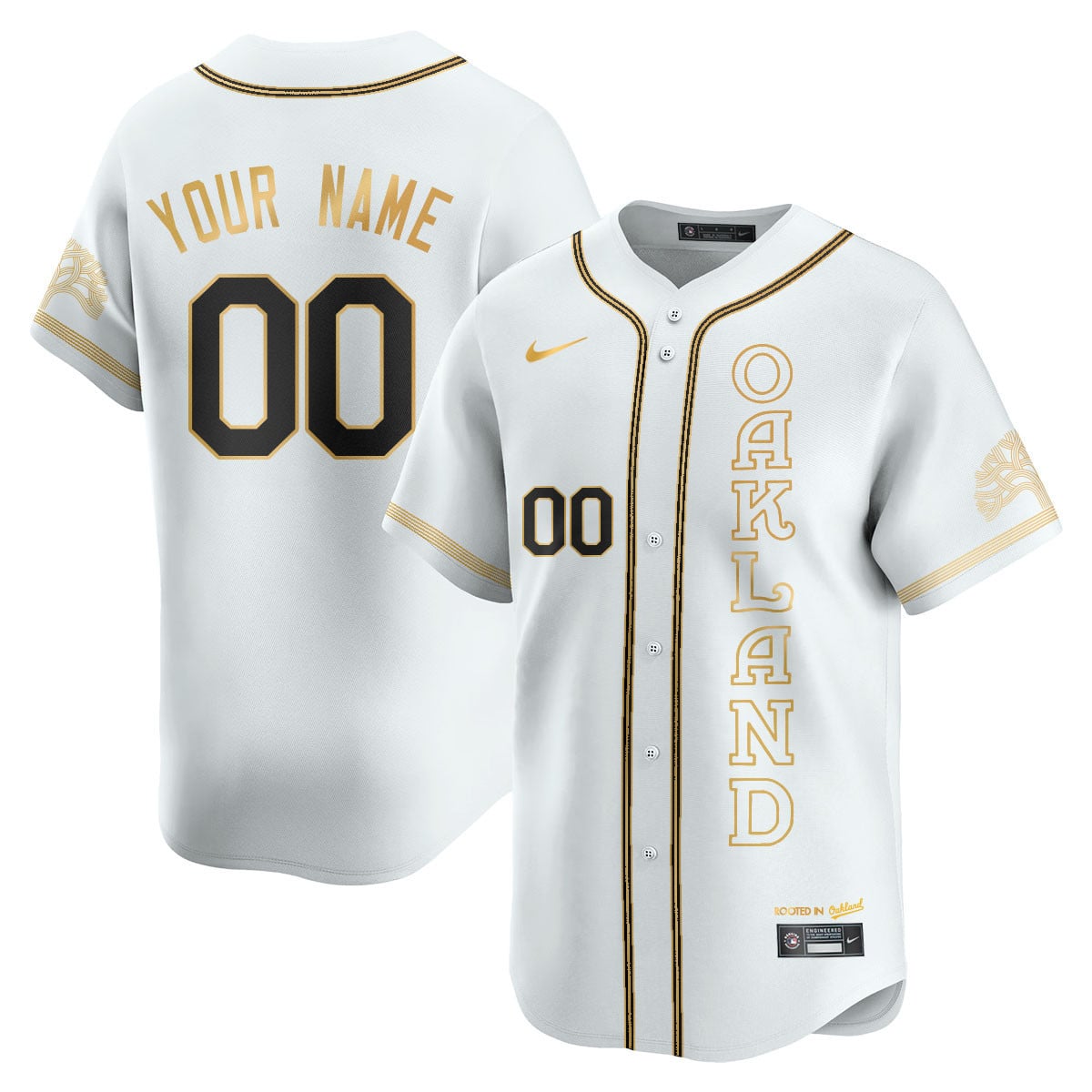 Alternative view of Oakland A’s Green Custom Jersey - Nike - Personalized Style