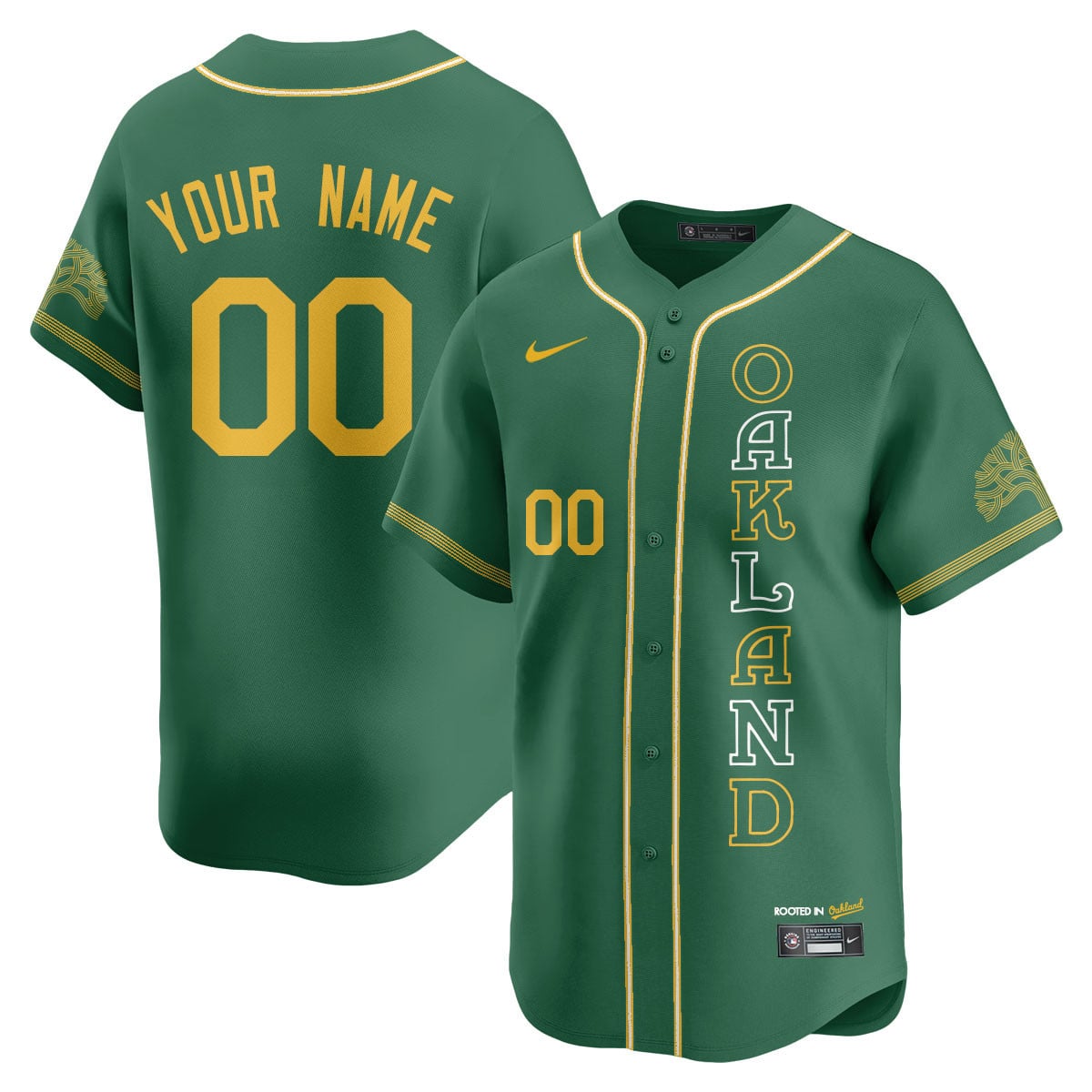 Oakland A’s Green Custom Jersey - Nike - Personalized Style