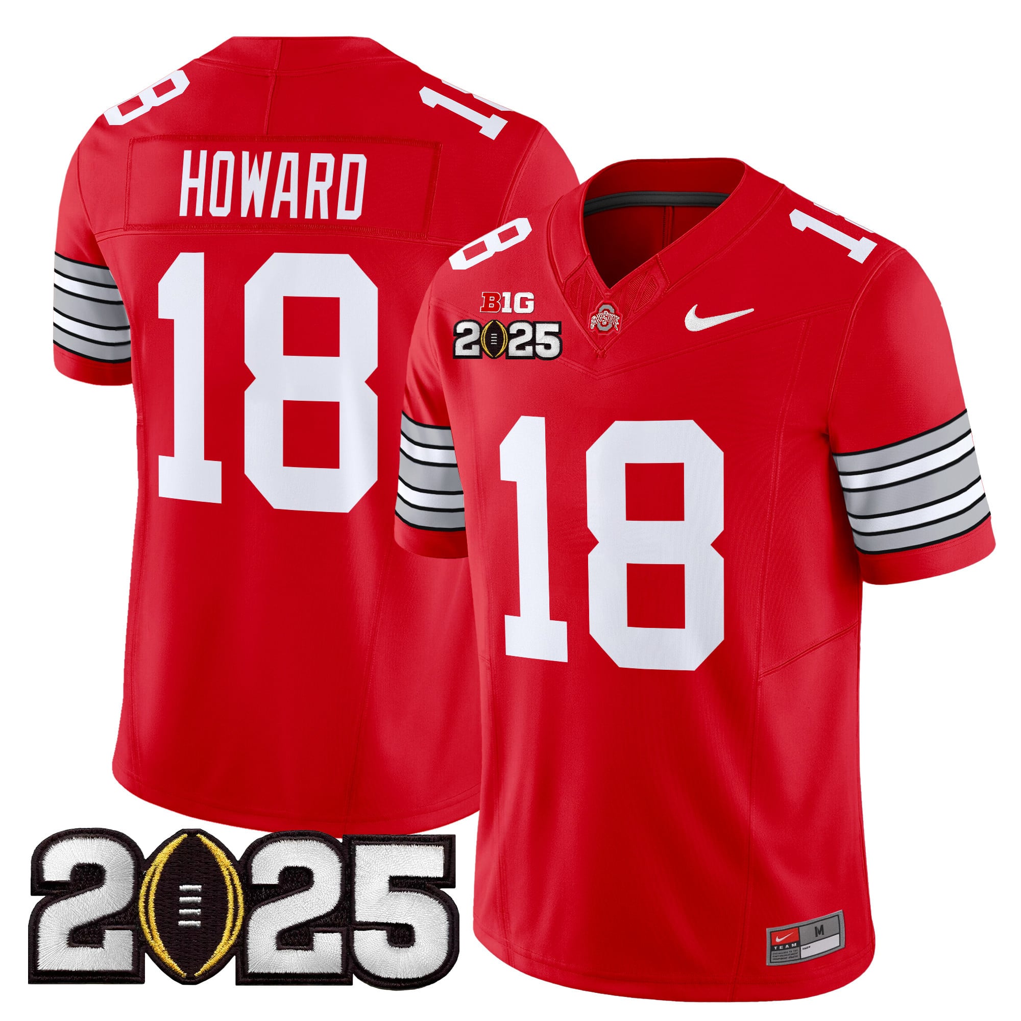 Ohio State 2025 Jersey - Nike Ohio State Howard #18 Red Football