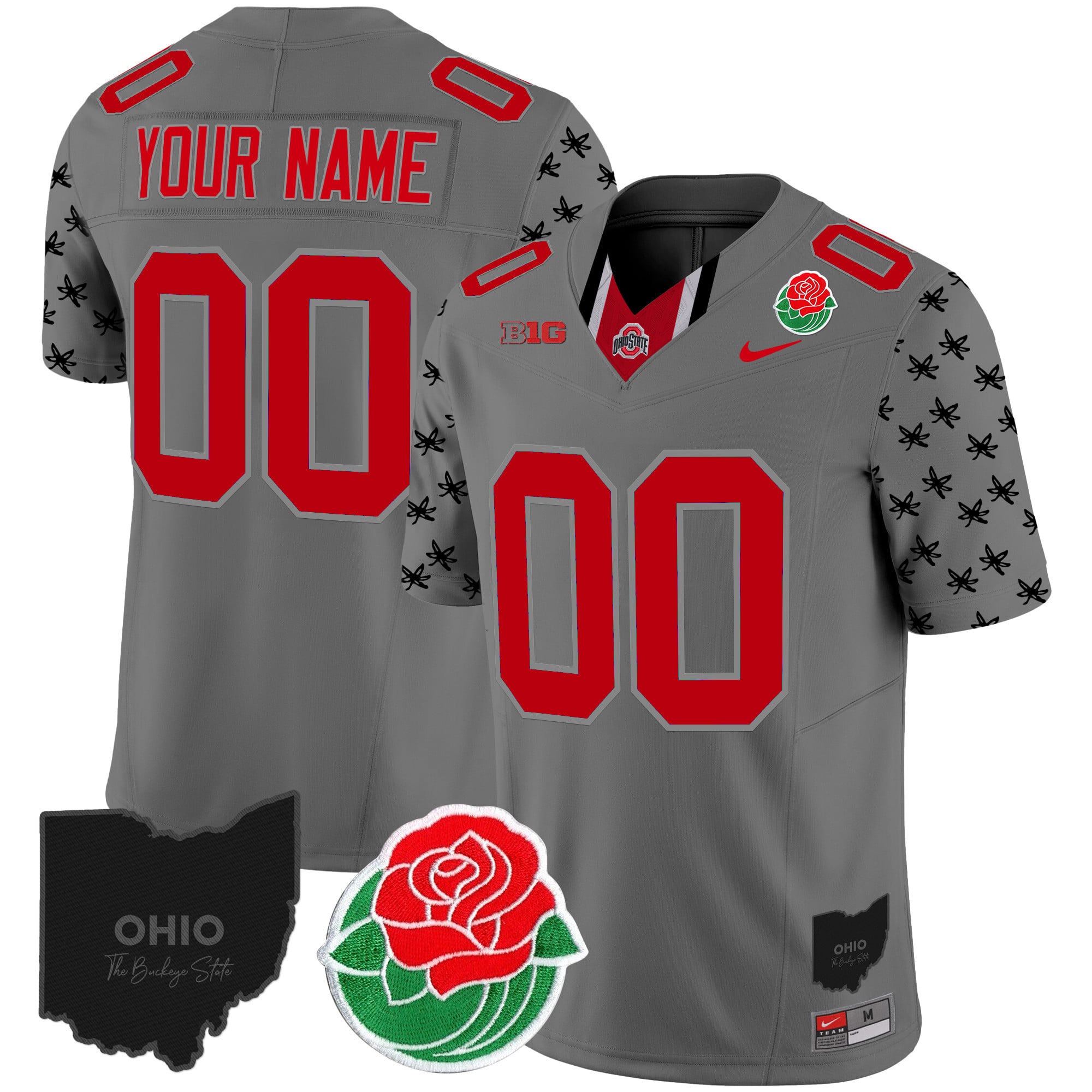 Alternative view of Ohio State Black Rose Jersey - Nike Ohio State Buckeyes Black Rose