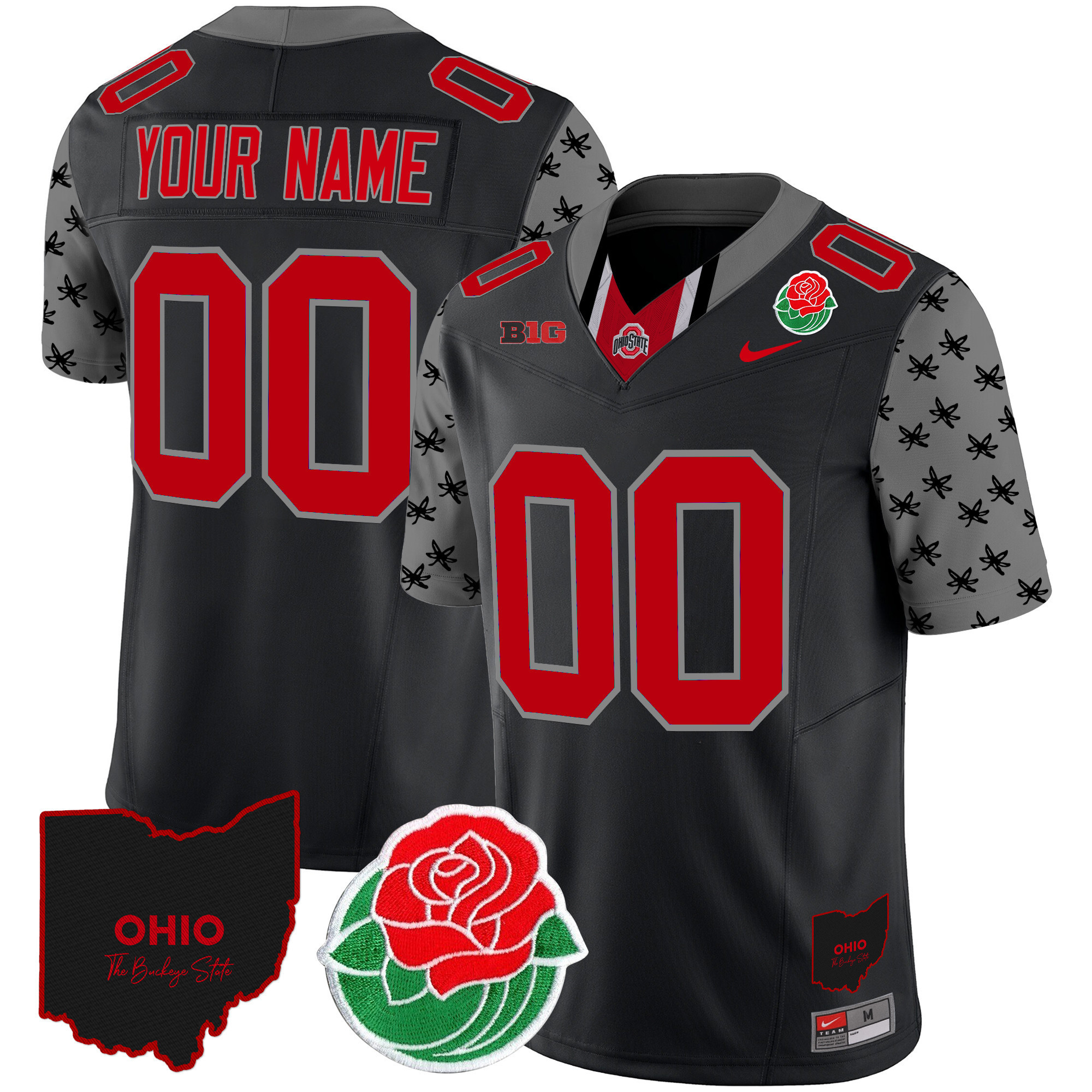 Ohio State Black Rose Jersey - Nike Ohio State Buckeyes Black Rose