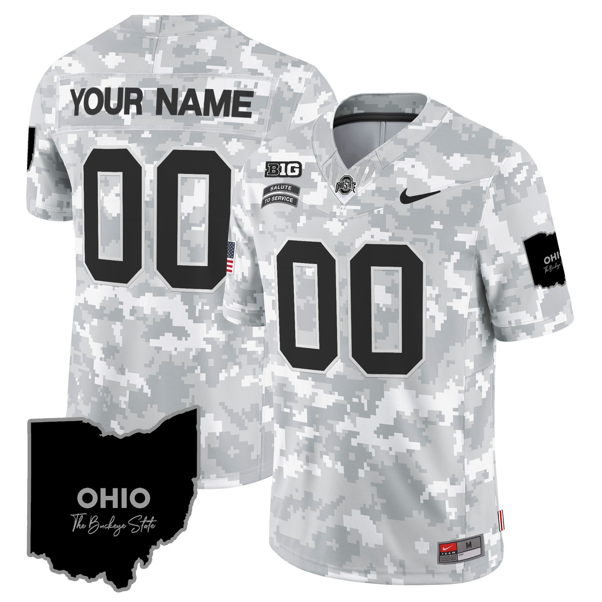 Ohio State Camo Jersey - Nike Ohio State Buckeyes Camo Jersey - Salute