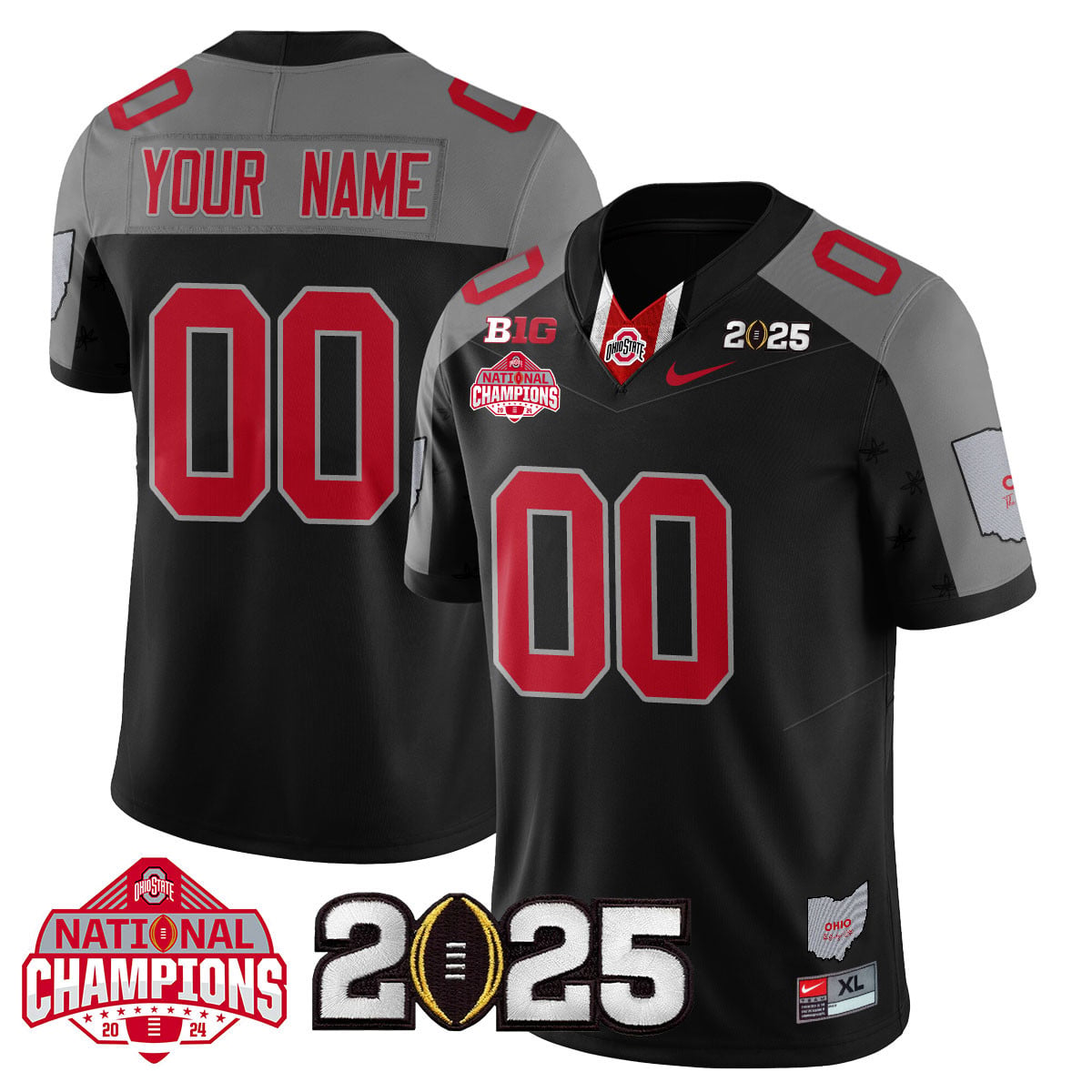 Alternative view of Ohio State Champions Black Jersey - Nike Ohio State 2025 Champions