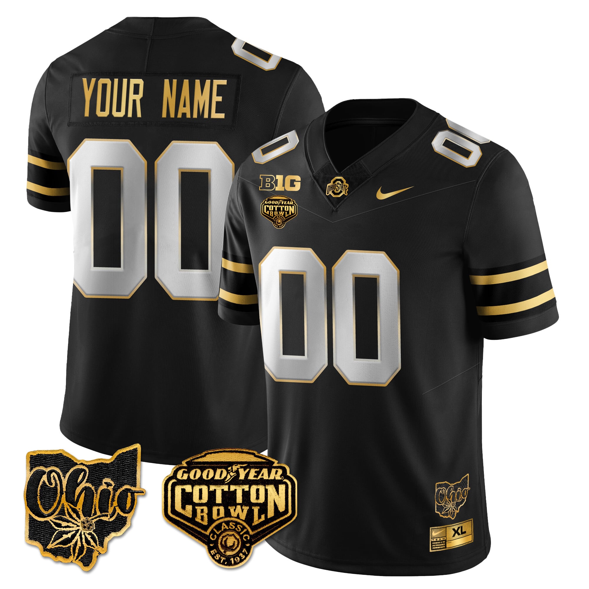 Alternative view of Ohio State Cotton Bowl Jersey - Nike Ohio State Buckeyes Black Cotton