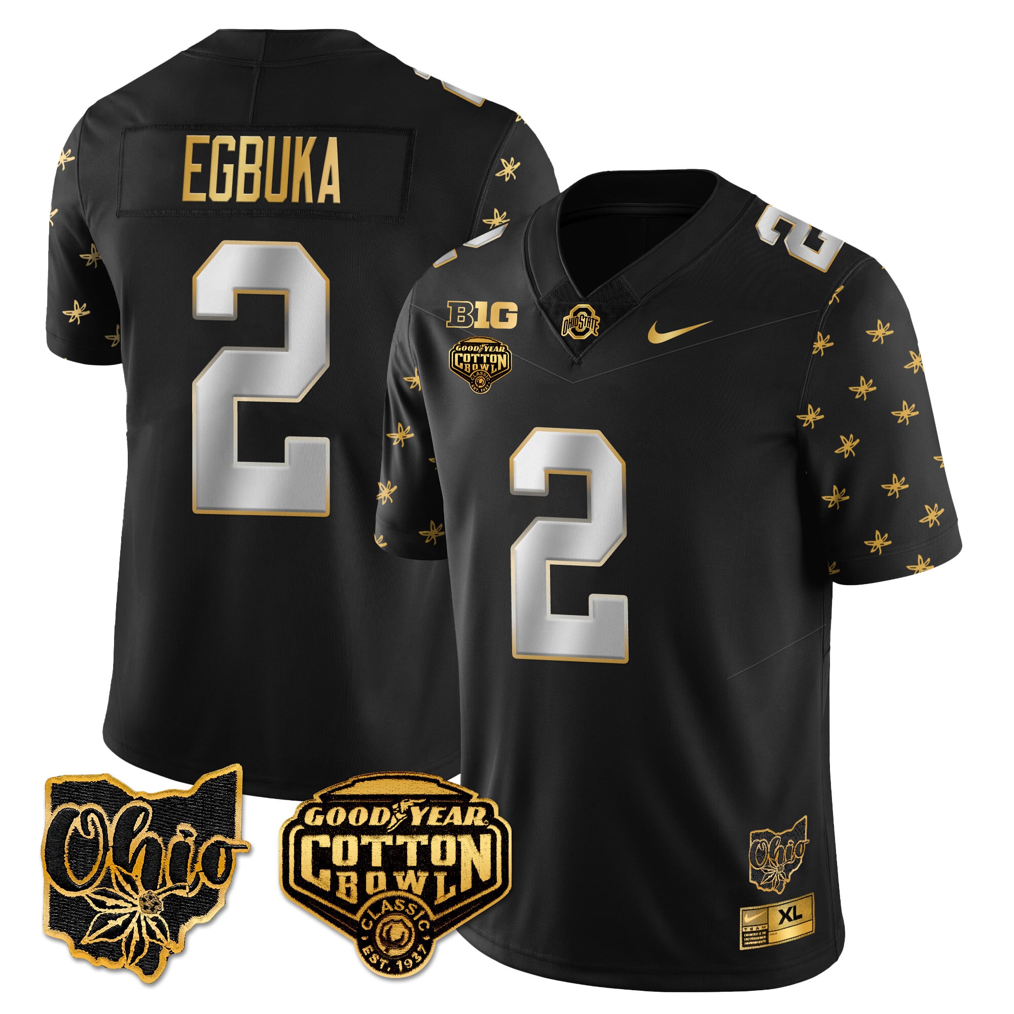 Alternative view of Ohio State Henderson Jersey - Nike Ohio State Henderson #32 - Black