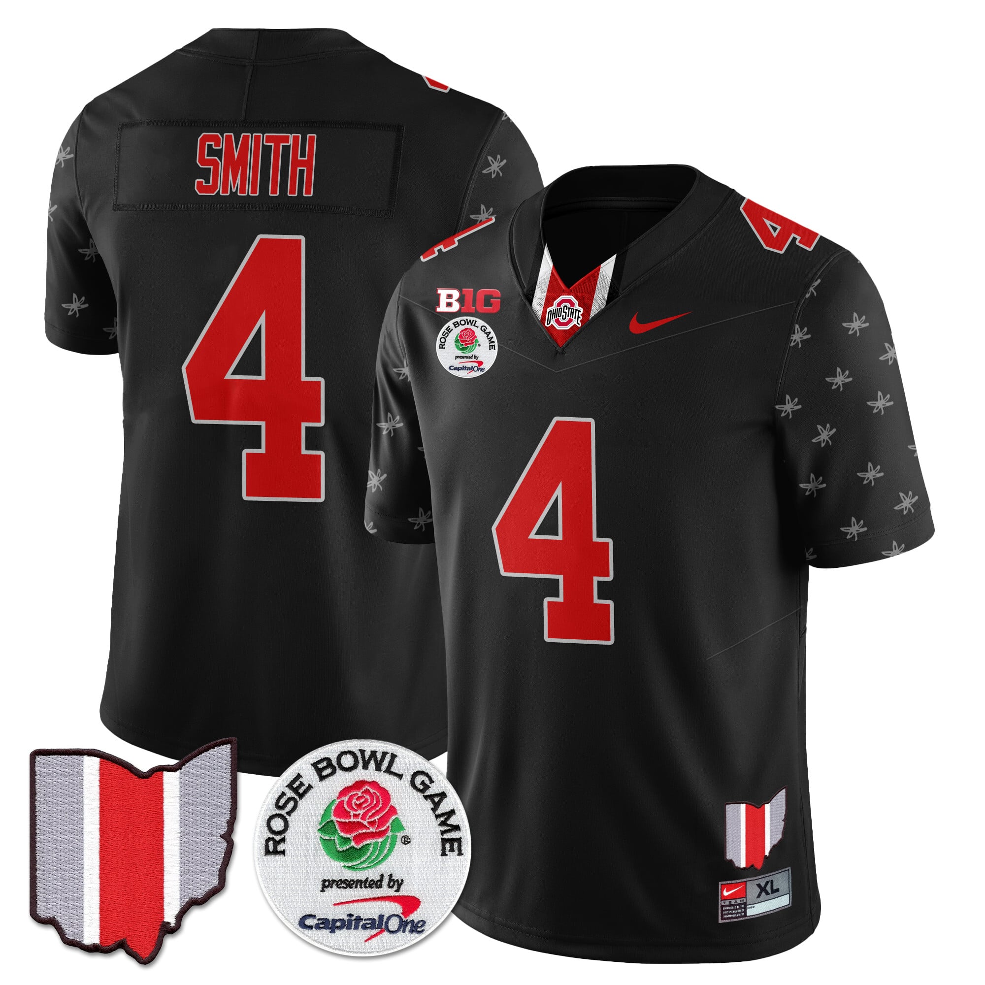 Alternative view of Ohio State Henderson Jersey - Nike Ohio State Henderson #32 Black Rose