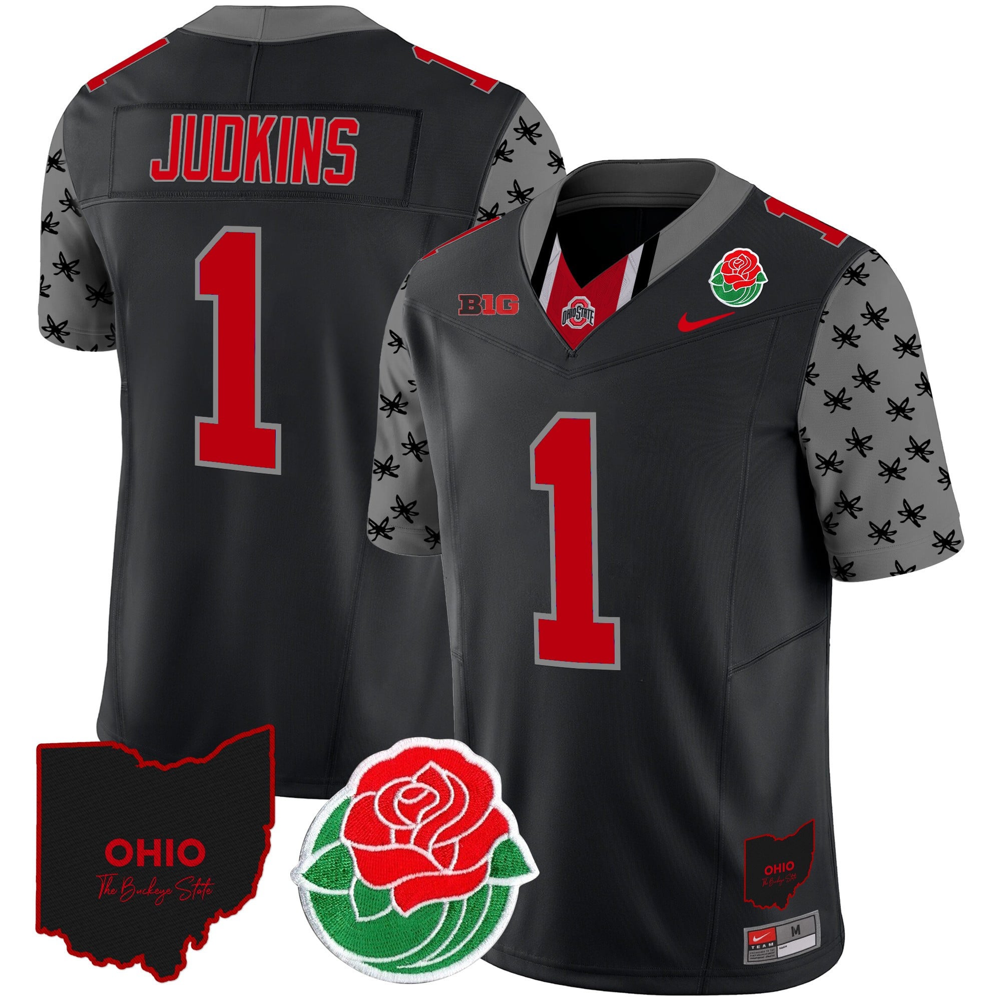 Alternative view of Ohio State Howard Jersey nike black - Nike Ohio State Howard #18 Black
