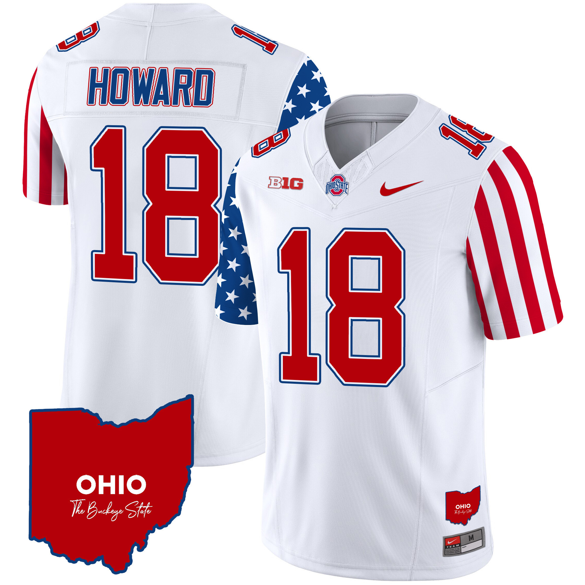 Ohio State Howard Jersey - Nike Ohio State Howard #18 Jersey - White