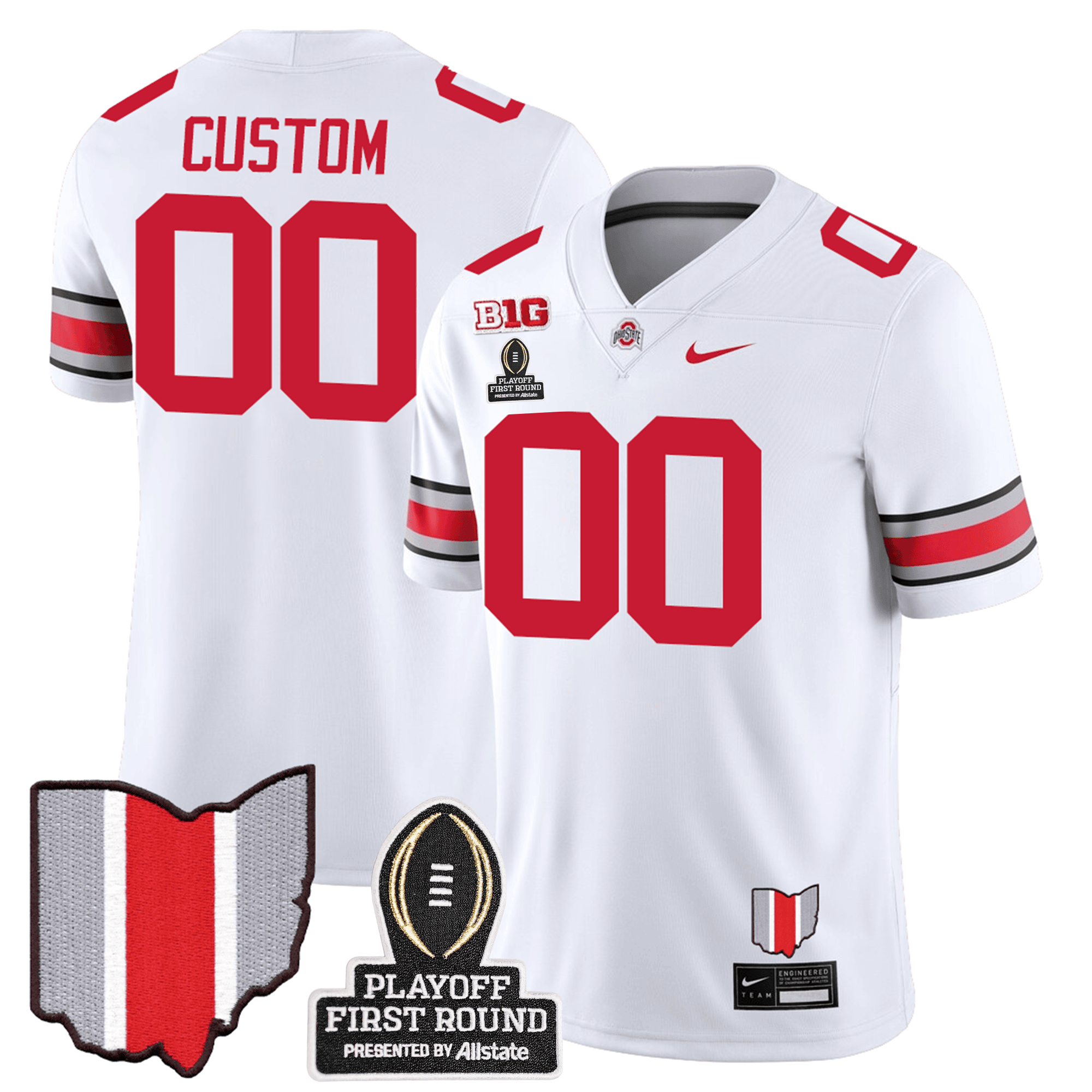 Alternative view of Ohio State Red Jersey - Nike Ohio State Buckeyes Custom Red Football