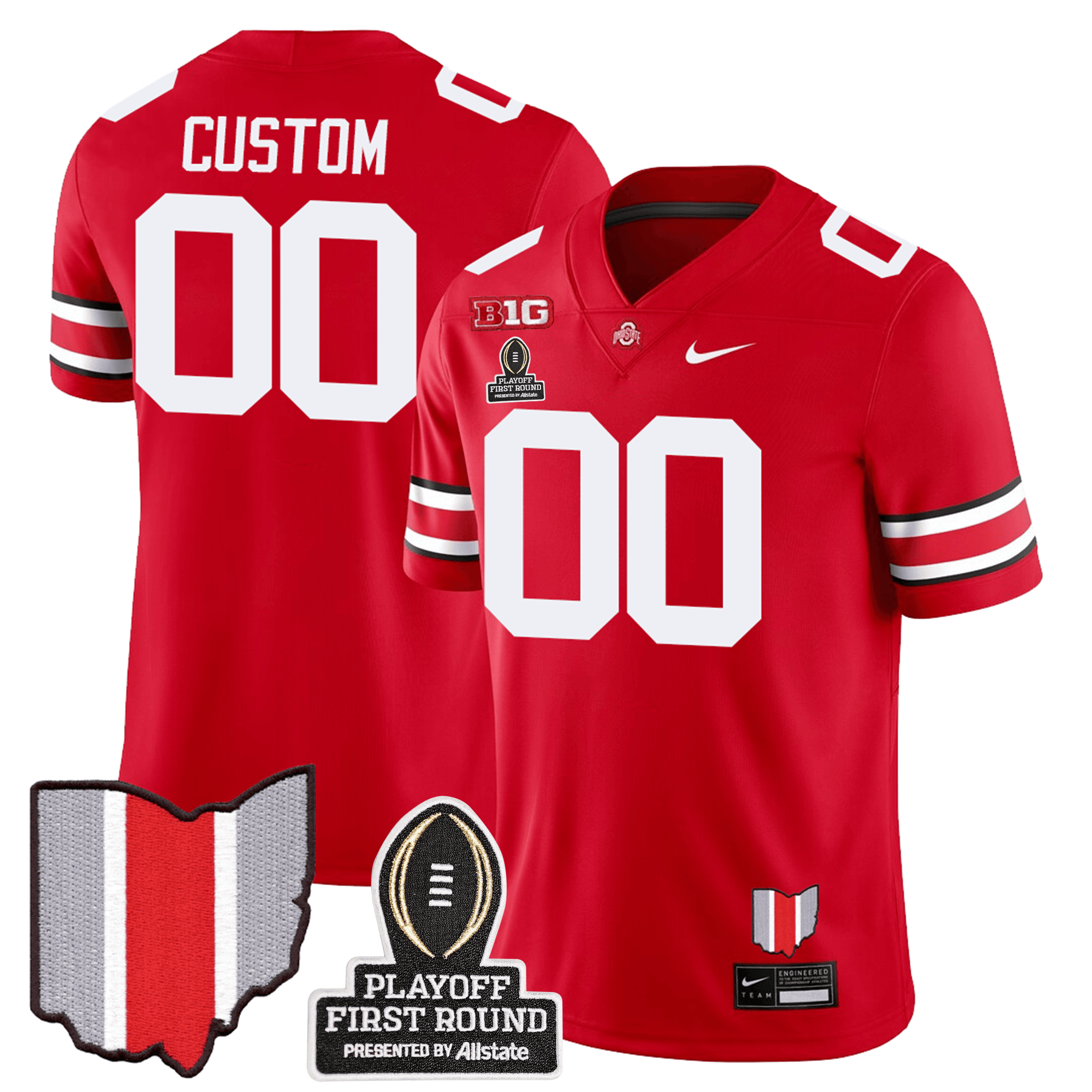 Ohio State Red Jersey - Nike Ohio State Buckeyes Custom Red Football
