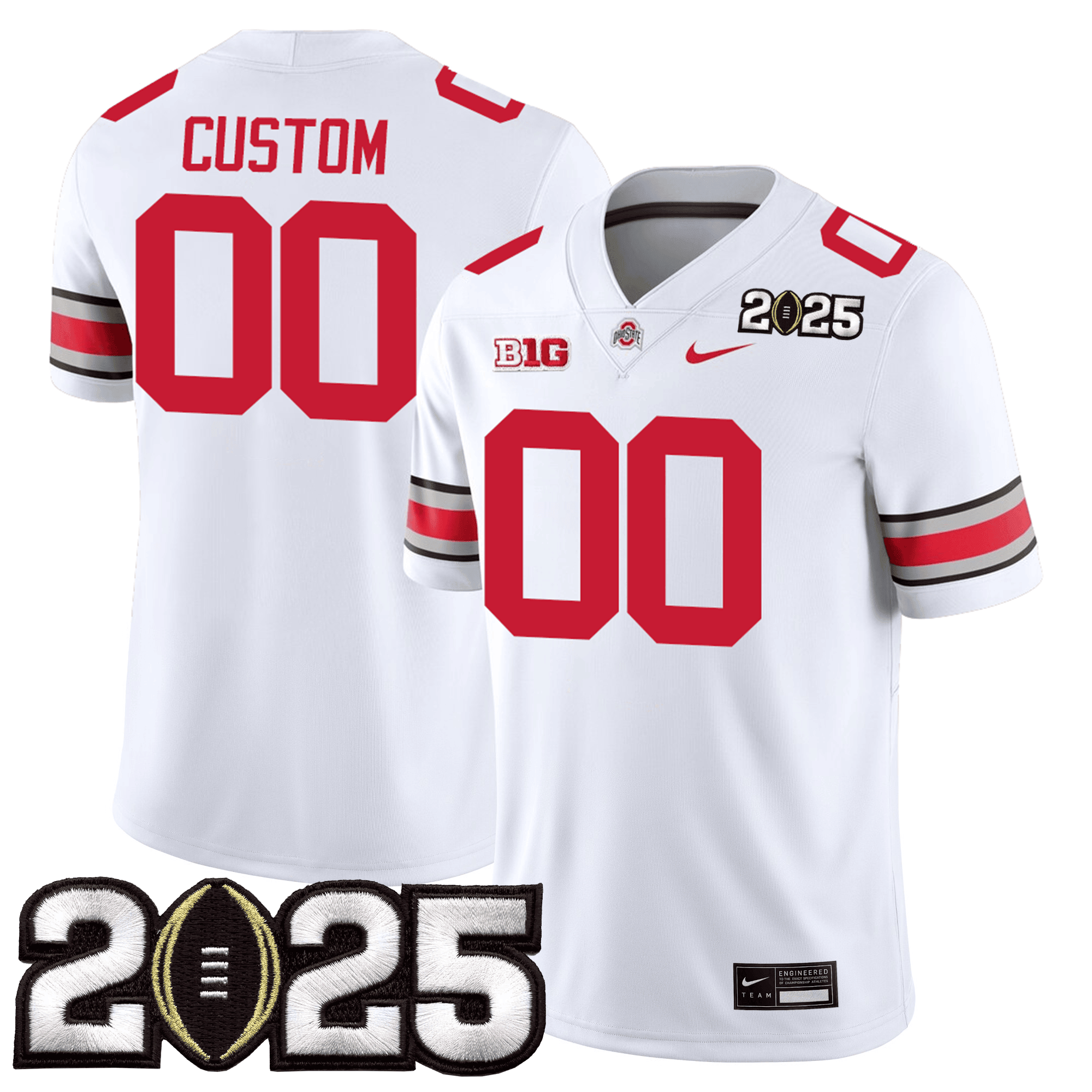 Alternative view of Ohio State Scarlet Jersey - Nike Ohio State Buckeyes Custom Scarlet
