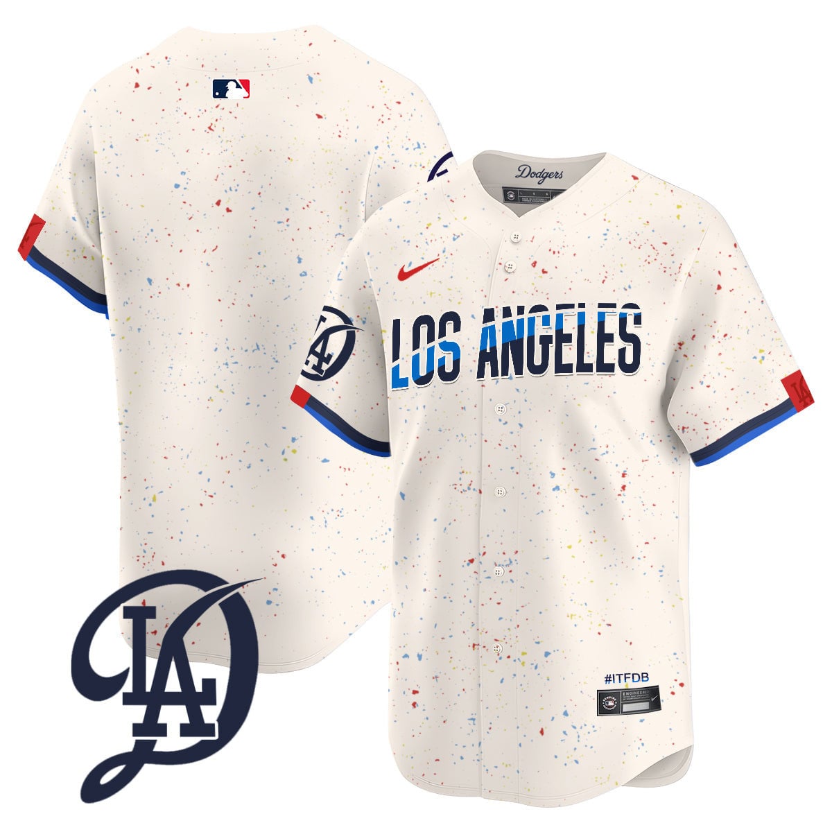 Alternative view of Ohtani Dodgers Cream Jersey - Nike Ohtani Dodgers Jersey - Cream City