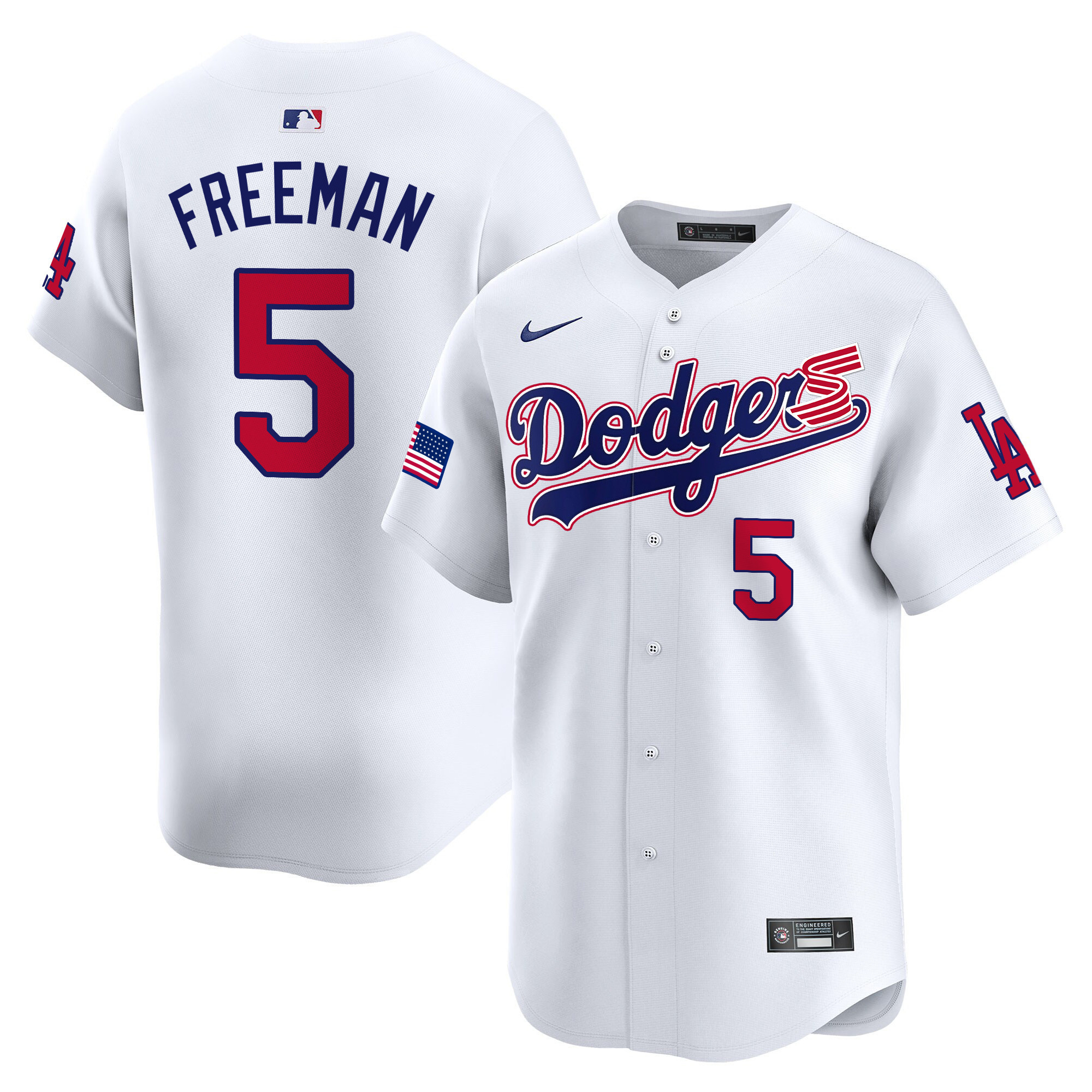 Alternative view of Ohtani Dodgers Jersey - White Nike Authentic #17