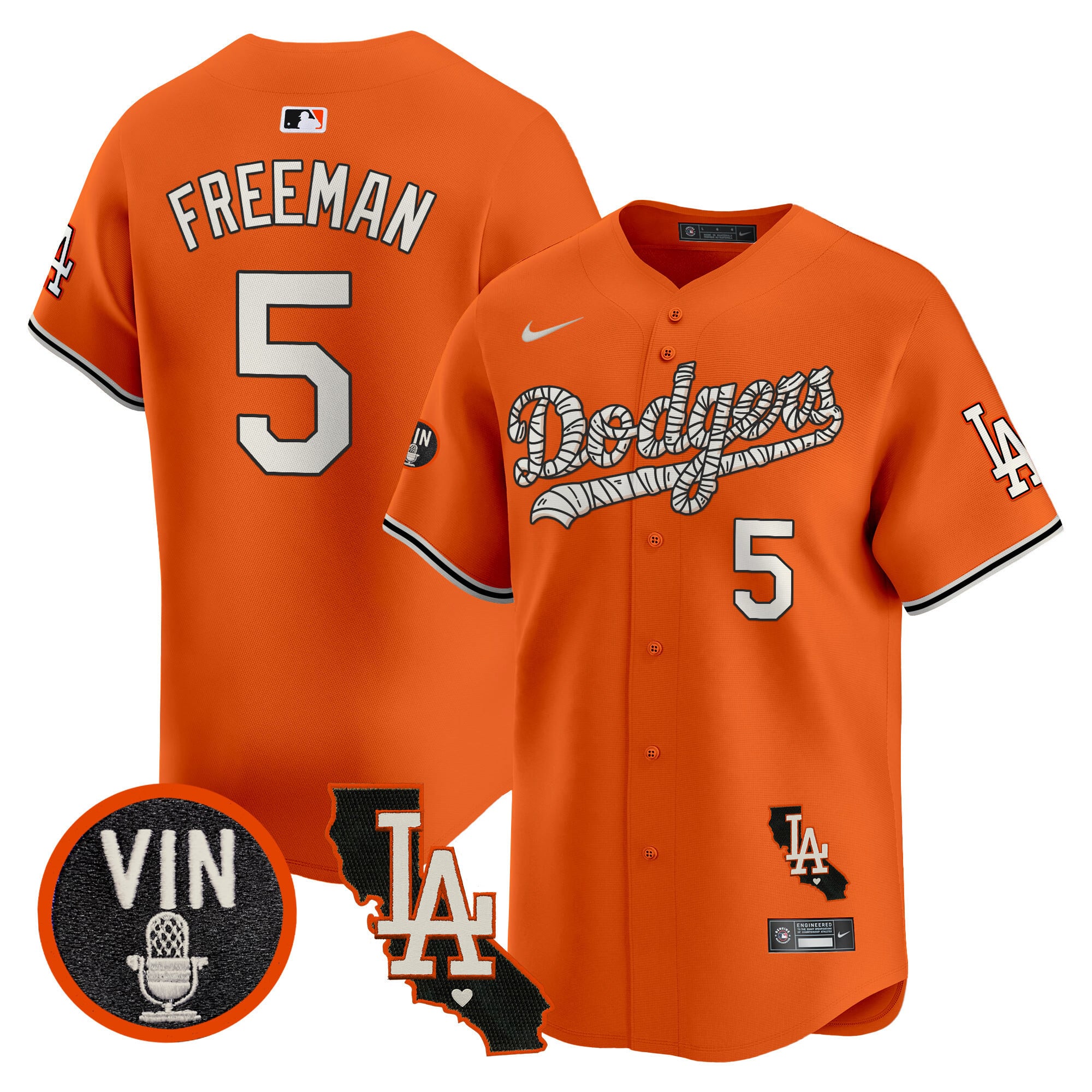 Alternative view of Ohtani Dodgers Orange Jersey - Nike - Limited Edition