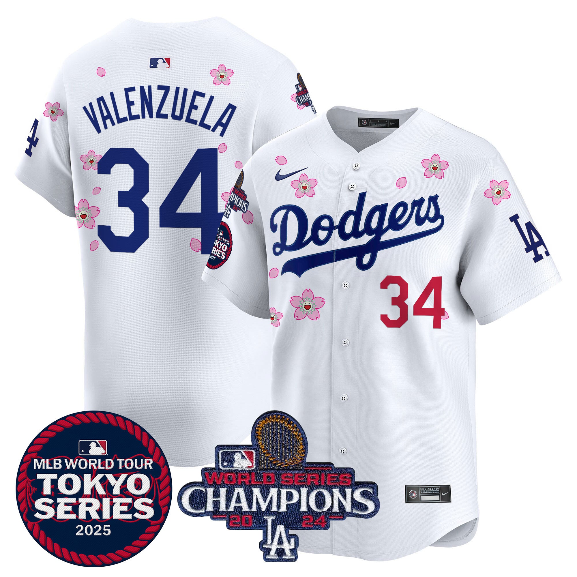 Alternative view of Ohtani Dodgers Tokyo Jersey - Nike - Cherry Blossom Edition