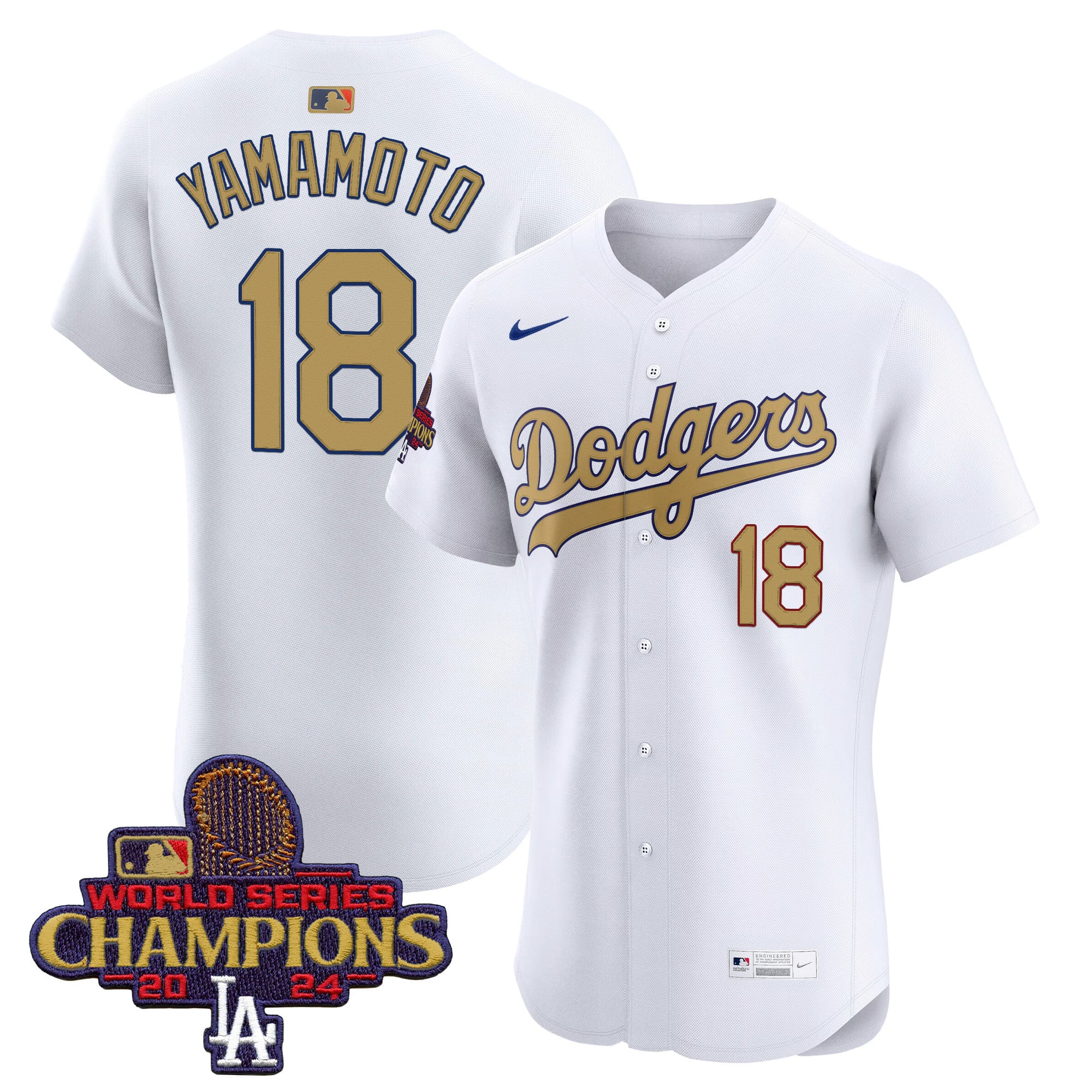 Alternative view of Ohtani Dodgers WS Champs Jersey - Nike Ohtani Dodgers 2024 WS Champs
