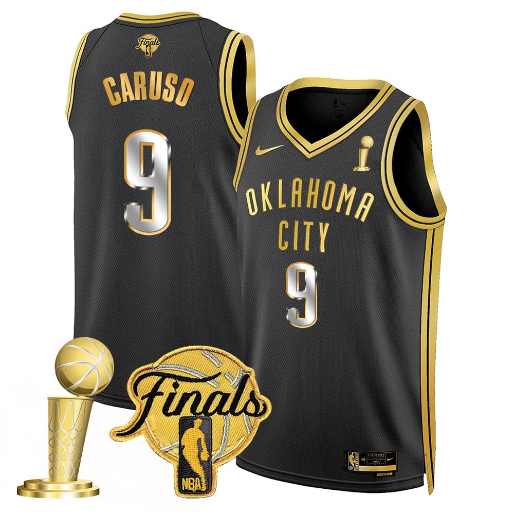 OKC Caruso Black Jersey - Nike OKC Caruso Black Finals Jersey