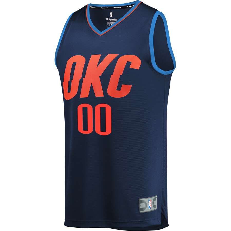 Alternative view of OKC Thunder Navy Custom Jersey - Fanatics