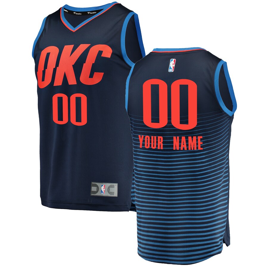OKC Thunder Navy Custom Jersey fanatics - Fanatics OKC Thunder Navy
