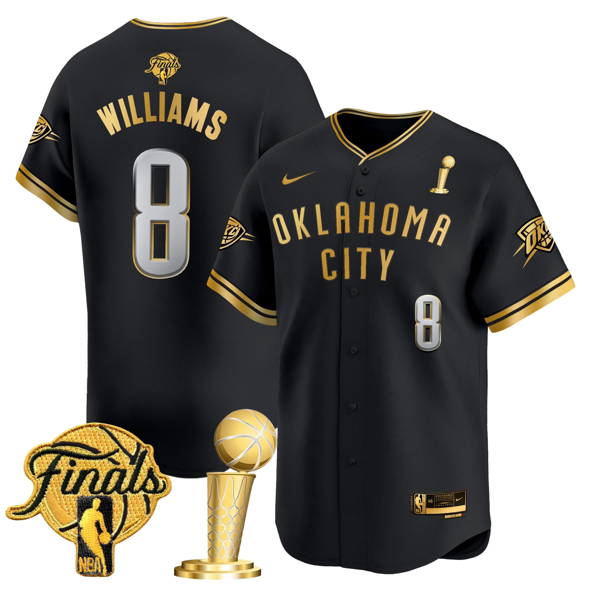 Oklahoma City Williams Black Jersey - Nike Oklahoma City Williams #8