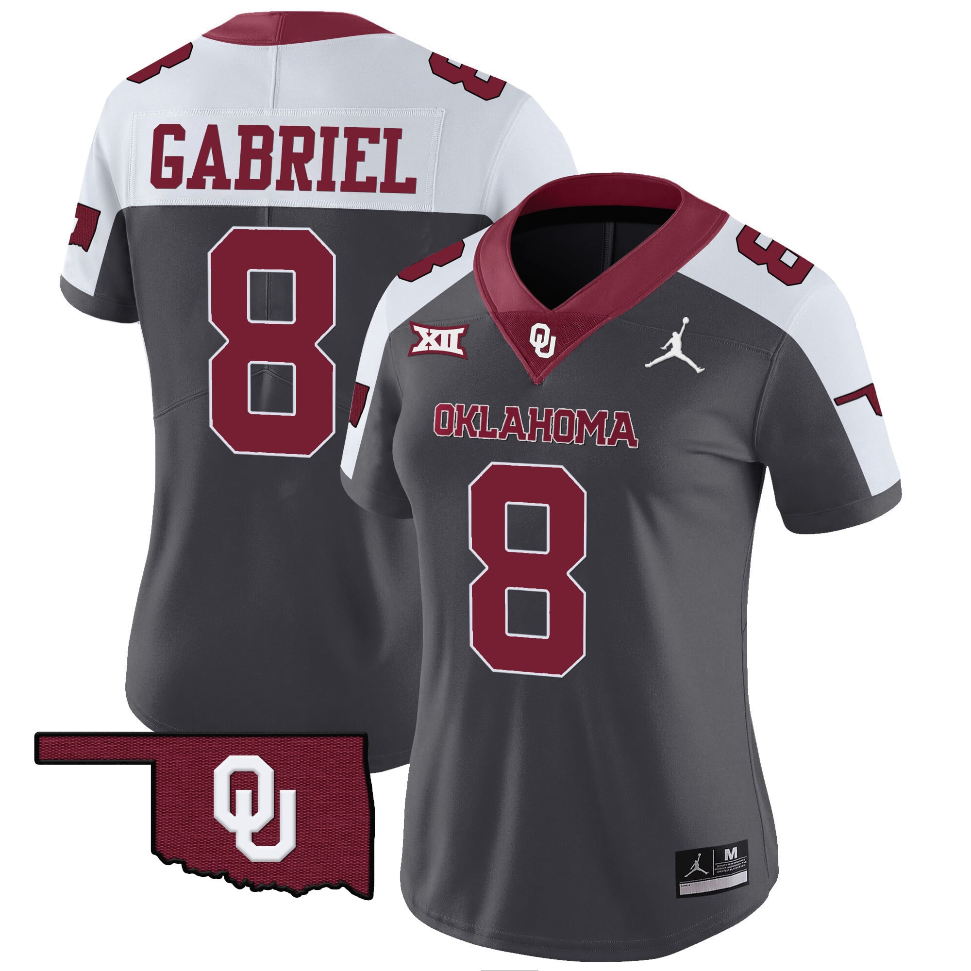 Oklahoma Sooners Grey Jersey - Jordan Oklahoma Sooners #8 Women’s Grey