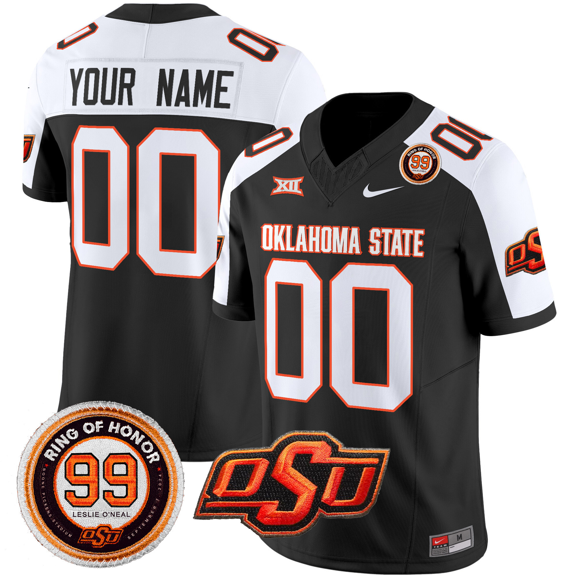 Oklahoma State Jersey - Nike - Custom Black & Orange Edition