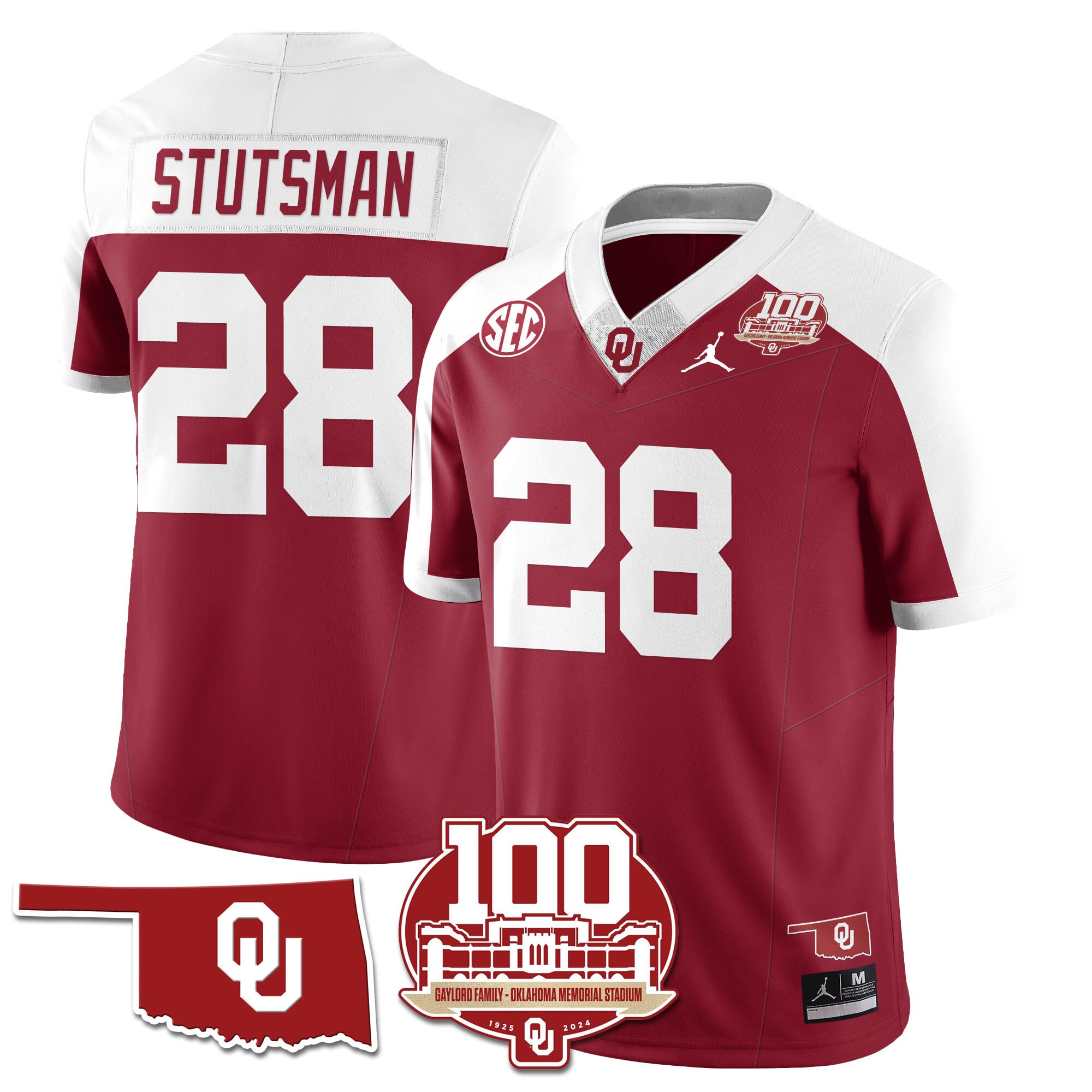 Oklahoma Stutsman #28 Jersey - Jordan Oklahoma Crimson Tide Stutsman