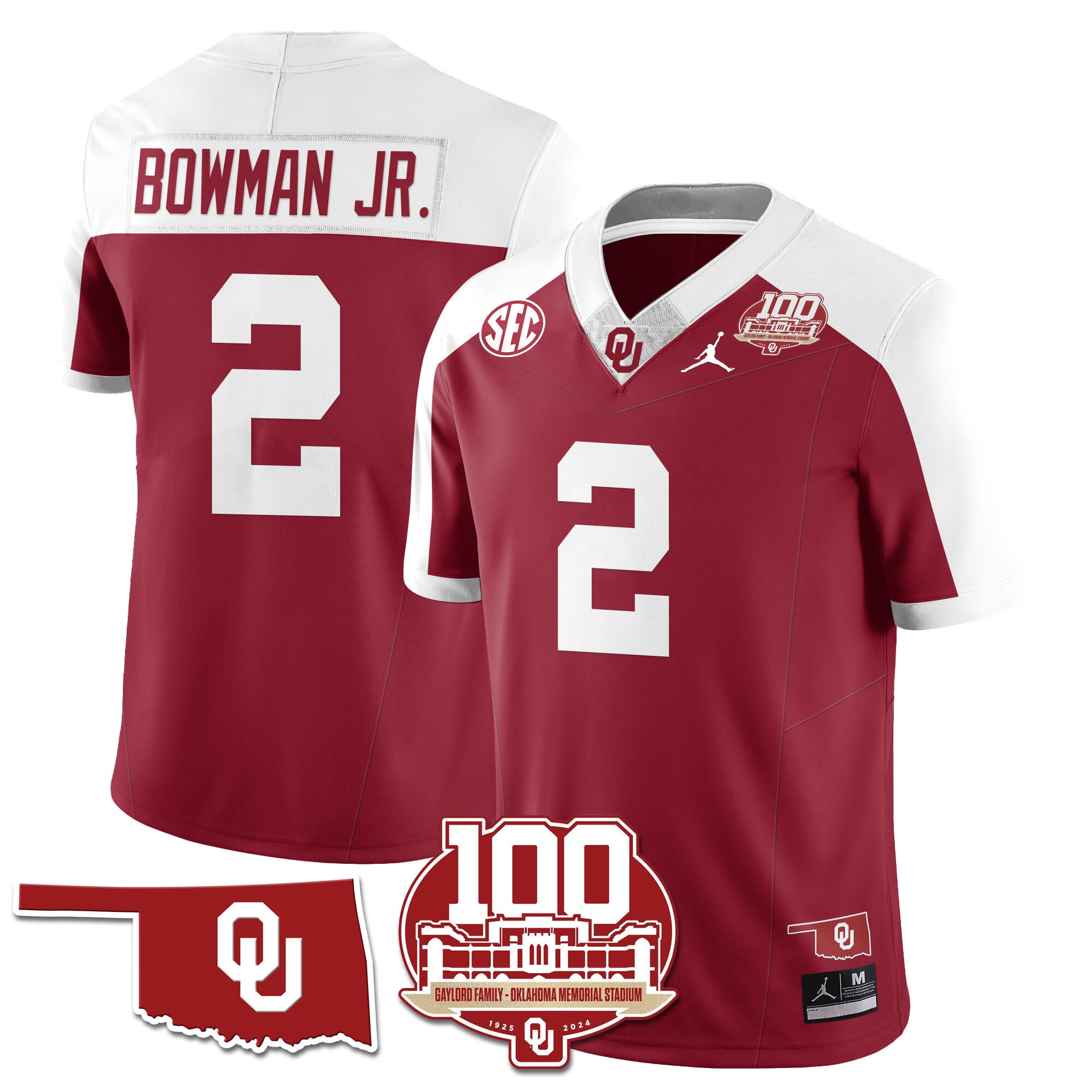 Alternative view of Oklahoma Stutsman #28 Jersey - Jordan Oklahoma Crimson Tide Stutsman