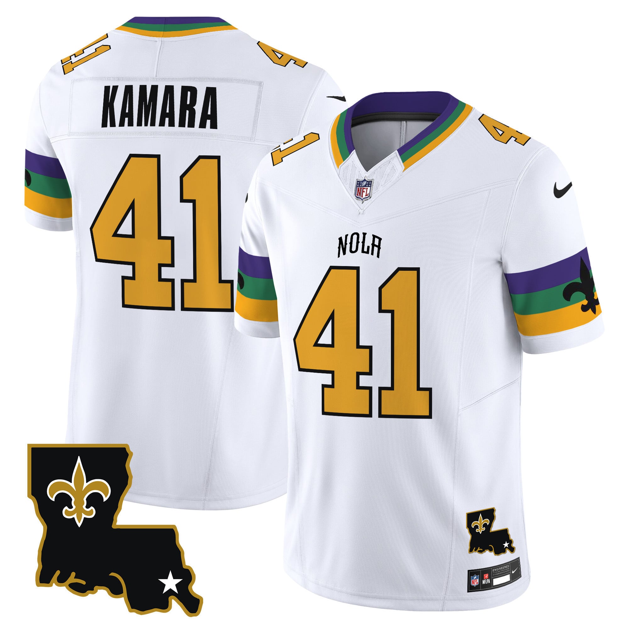 Alternative view of Olave Saints White Jersey - Nike - #12 Alternate Edition