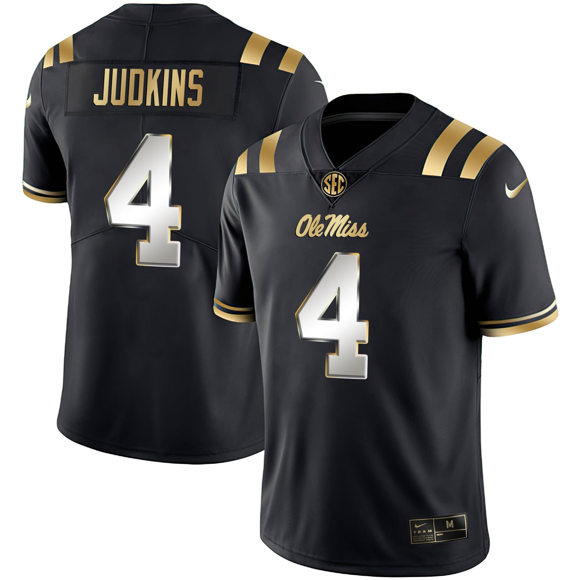 Alternative view of Ole Miss Rebels Black Jersey - Nike Ole Miss Rebels #2 Black Football