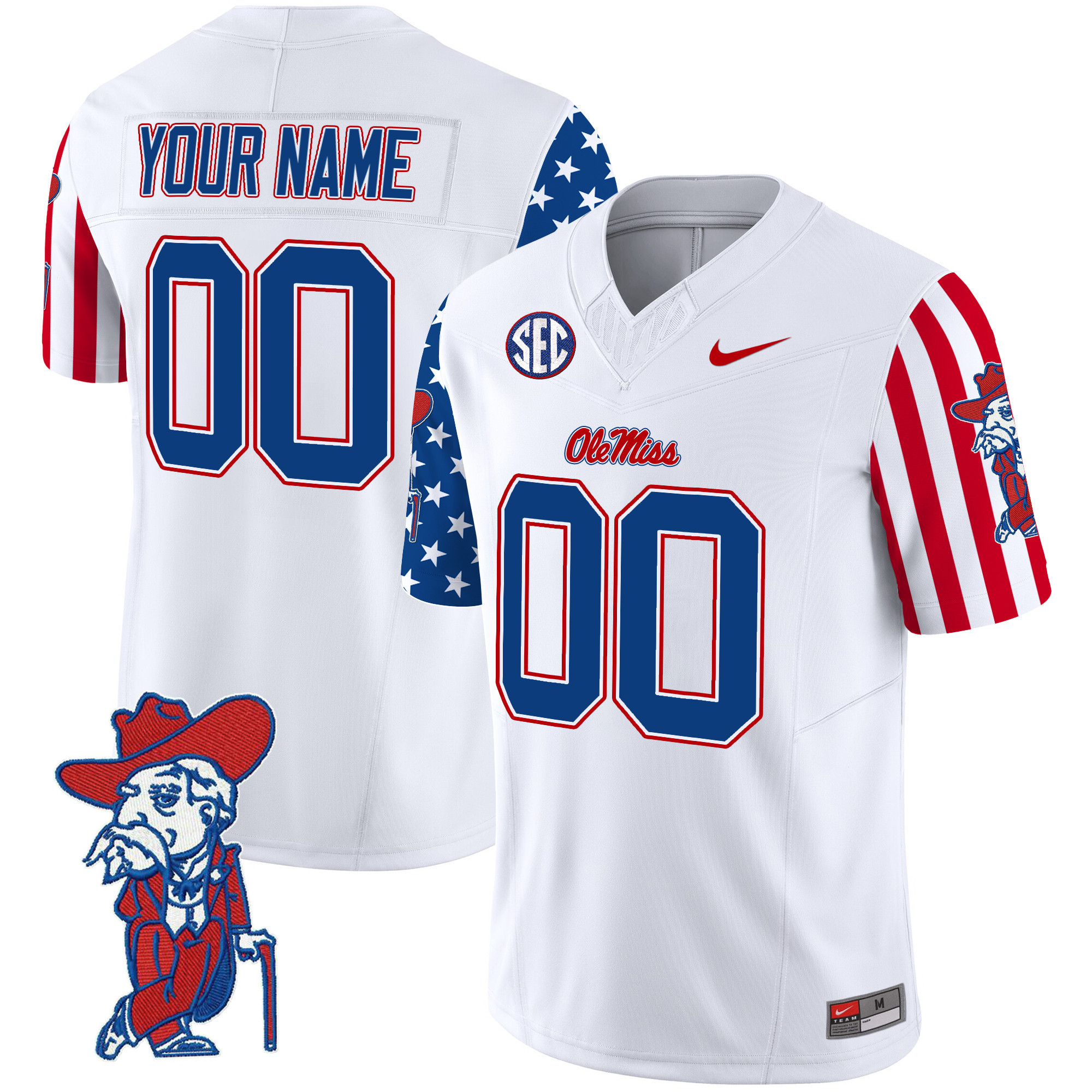 Ole Miss Rebels Jersey - Nike Ole Miss Rebels White Football Jersey