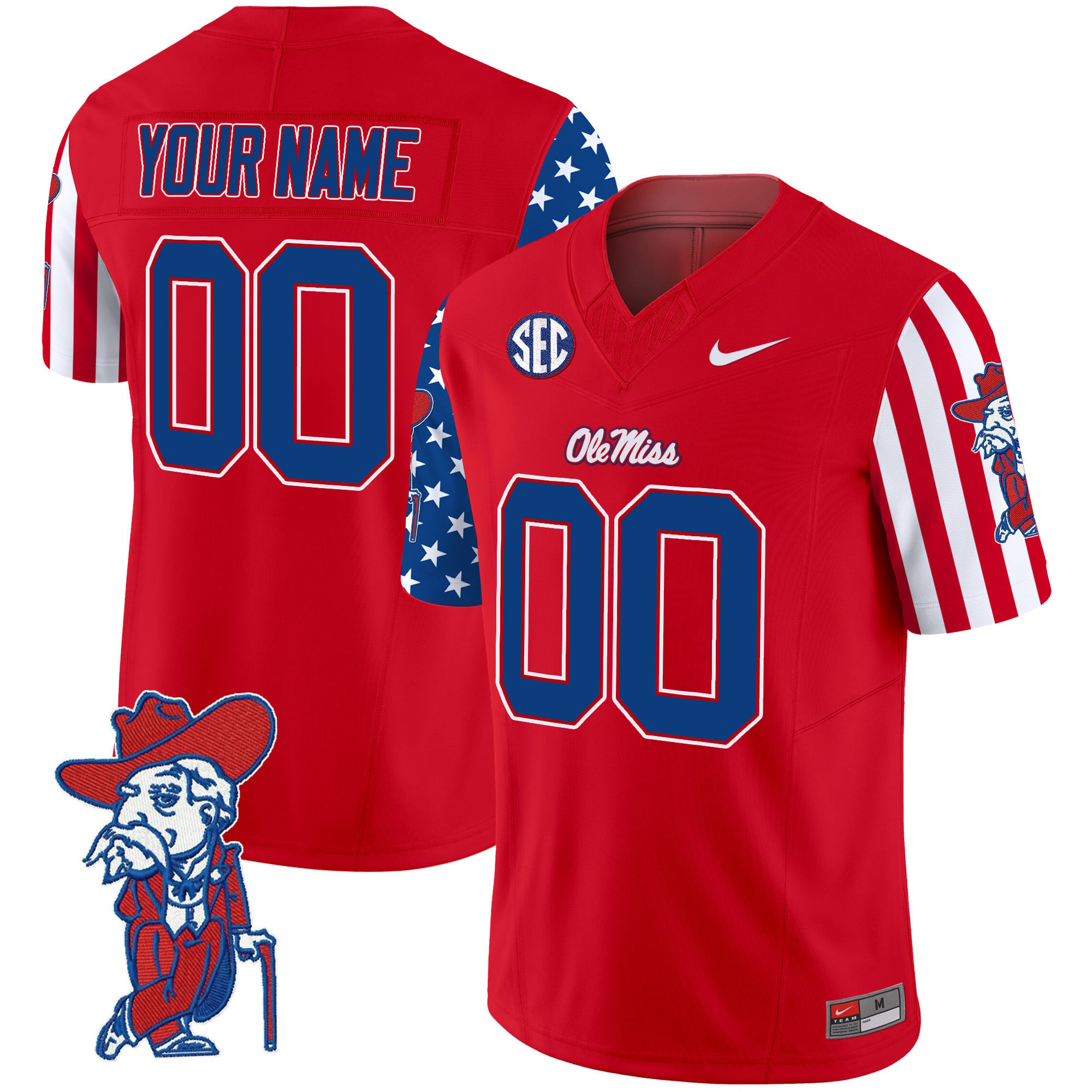 Alternative view of Ole Miss Rebels Jersey - Nike Ole Miss Rebels White Football Jersey