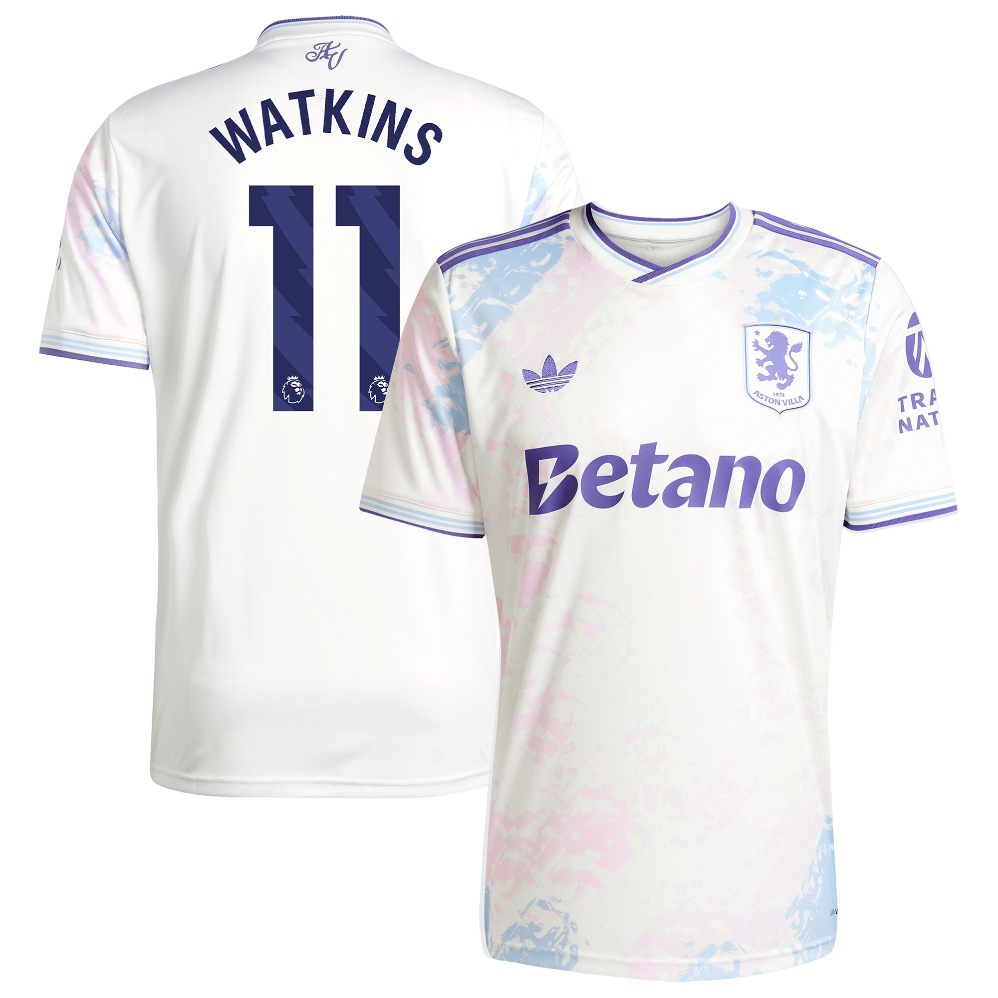 Ollie Watkins Aston Villa Male 2025/26 Third Player Jersey - White