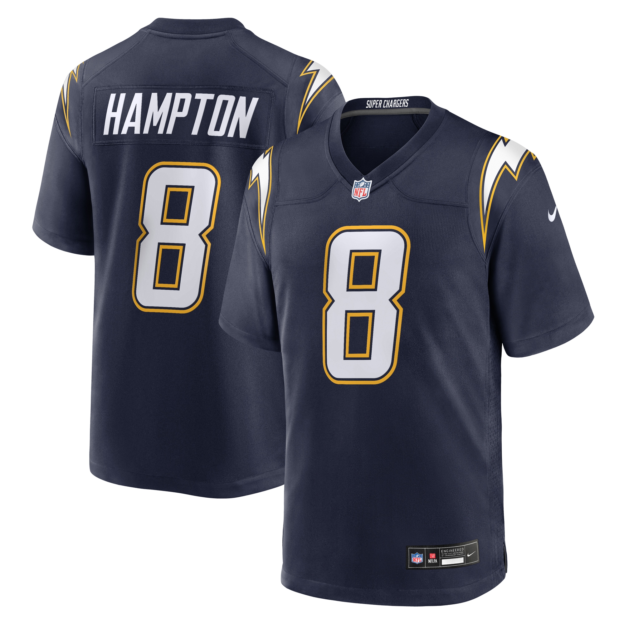 Omarion Hampton Los Angeles Chargers Alternate Super Chargers Game Player Jersey