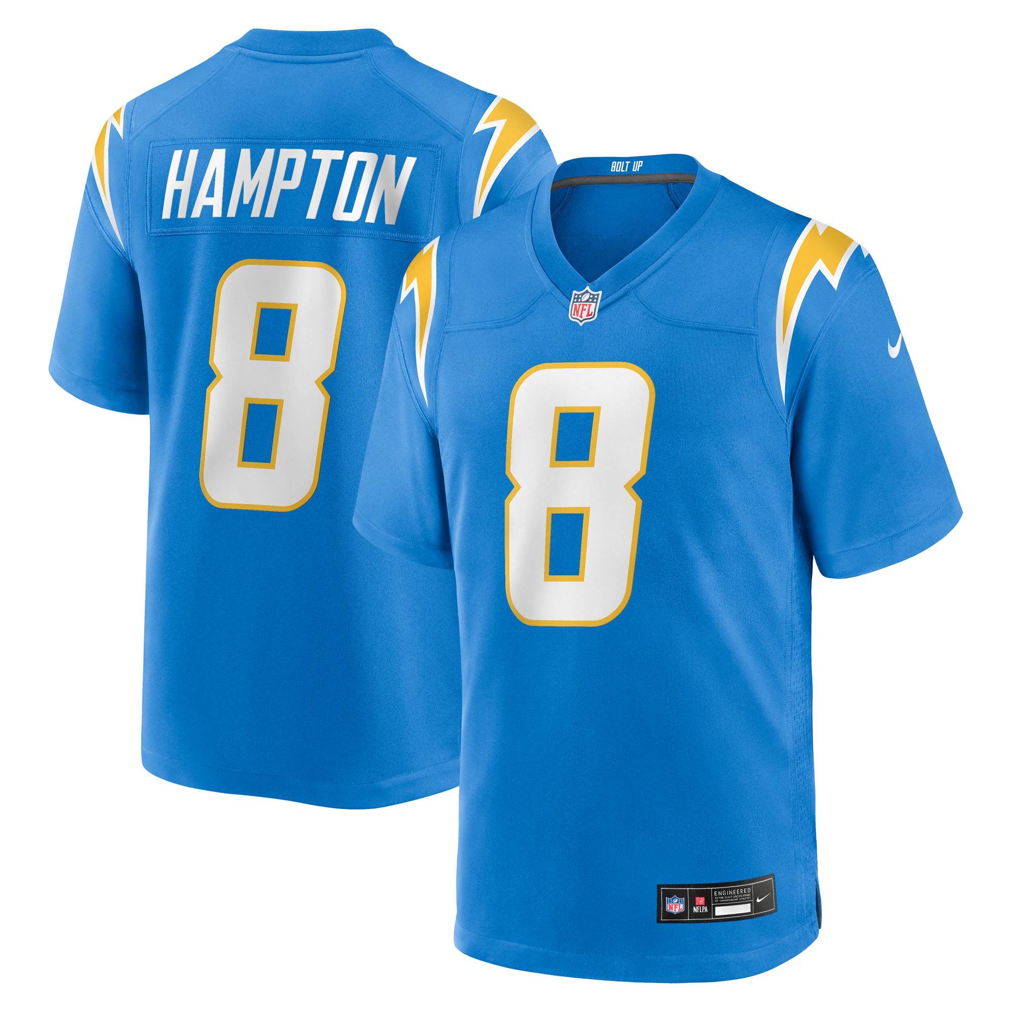 Omarion Hampton Los Angeles Chargers Game Player Jersey