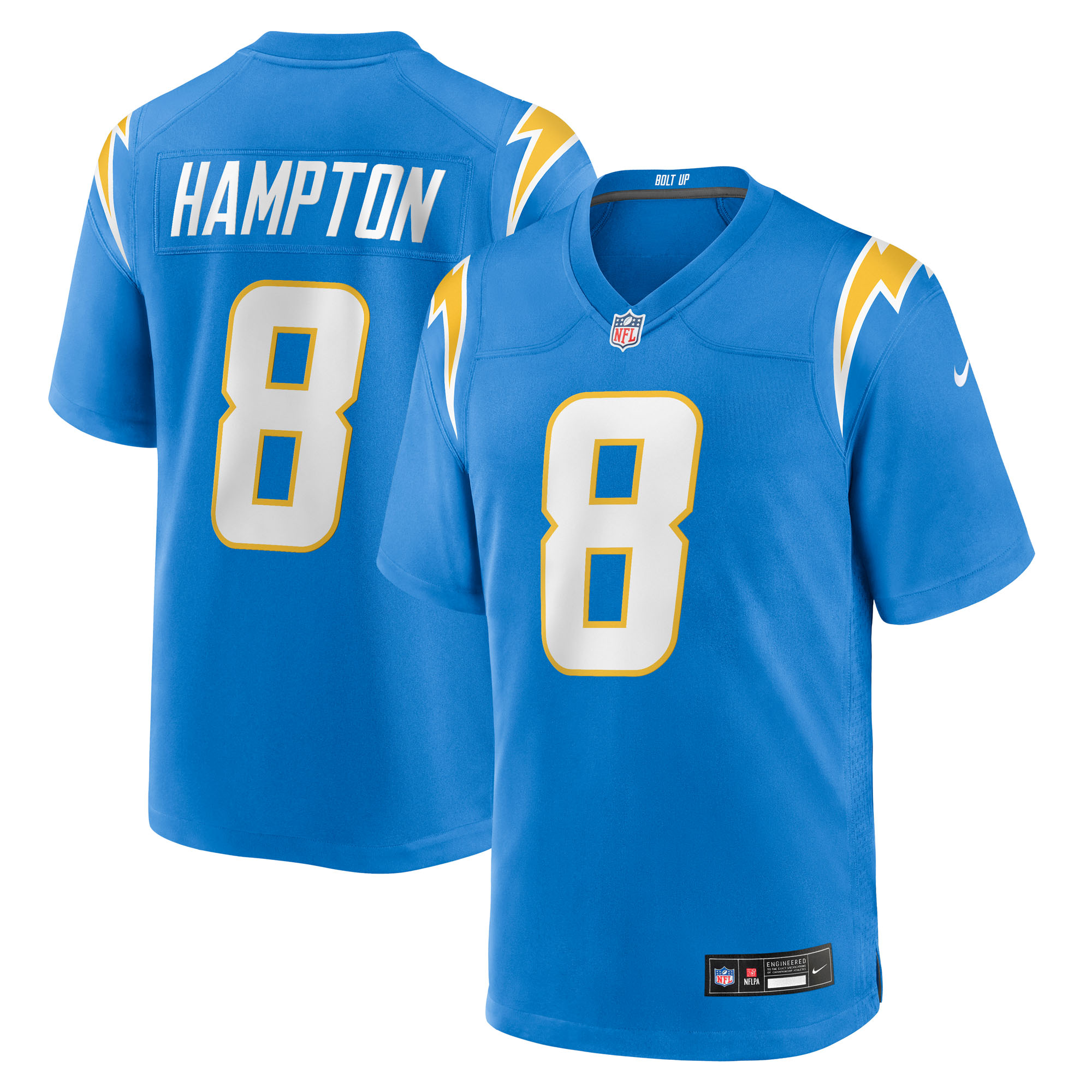 Omarion Hampton Los Angeles Chargers Team Game Jersey - Powder Blue