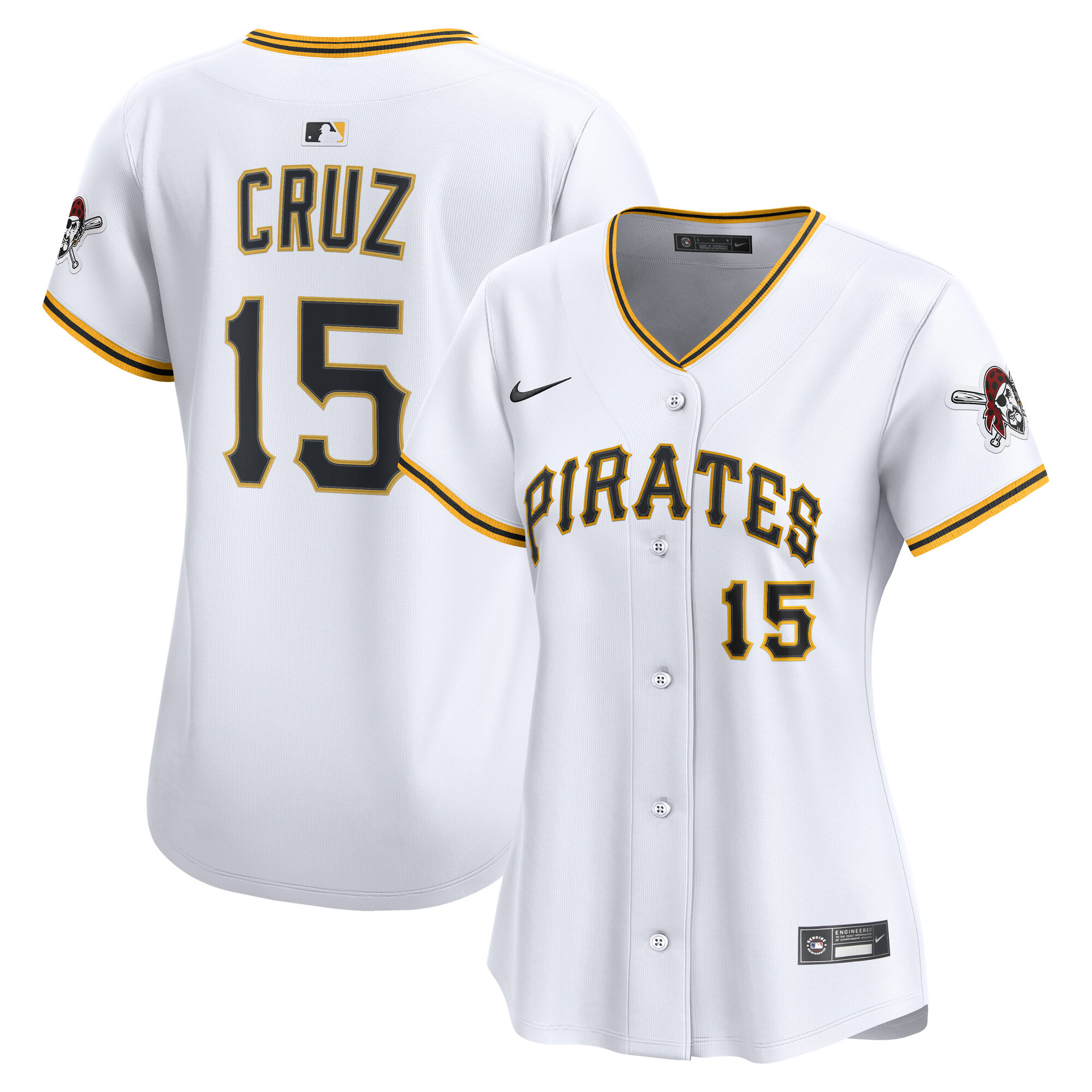 Oneil Cruz Pittsburgh Pirates Women's Home Limited Player Jersey - White