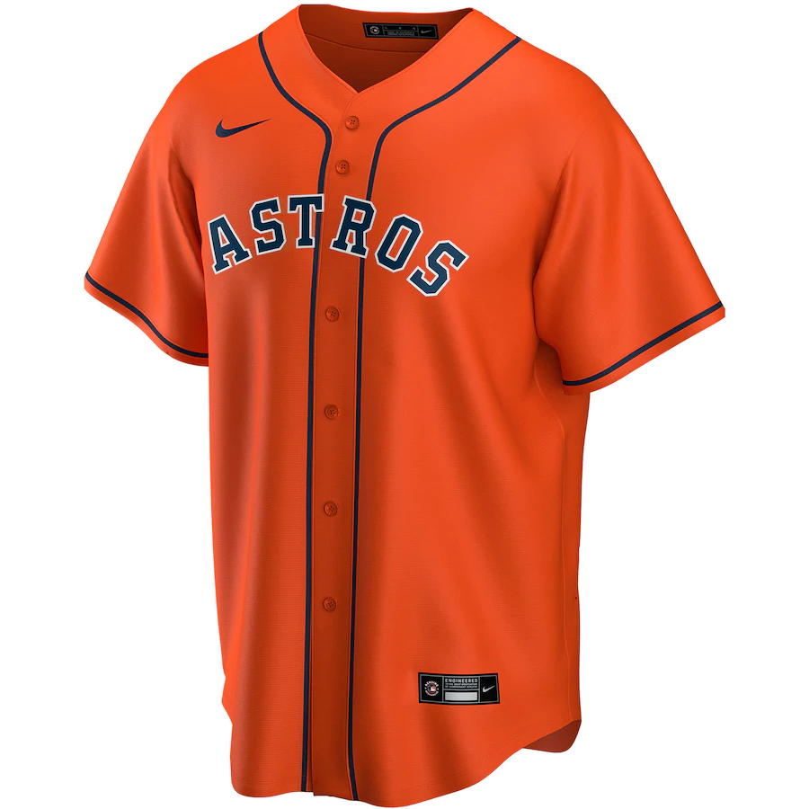 Alternative view of Orange Astros Custom Jersey - Nike - Personalize Your Look!