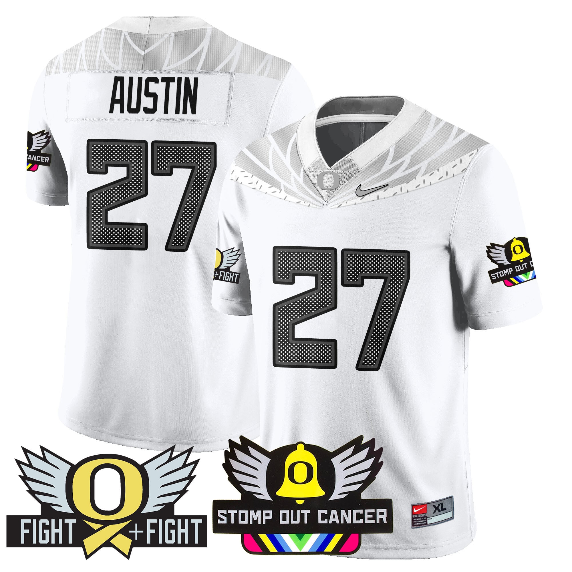 Alternative view of Oregon Ducks Black Gold Jersey - Nike Oregon Ducks #8 Black & Gold