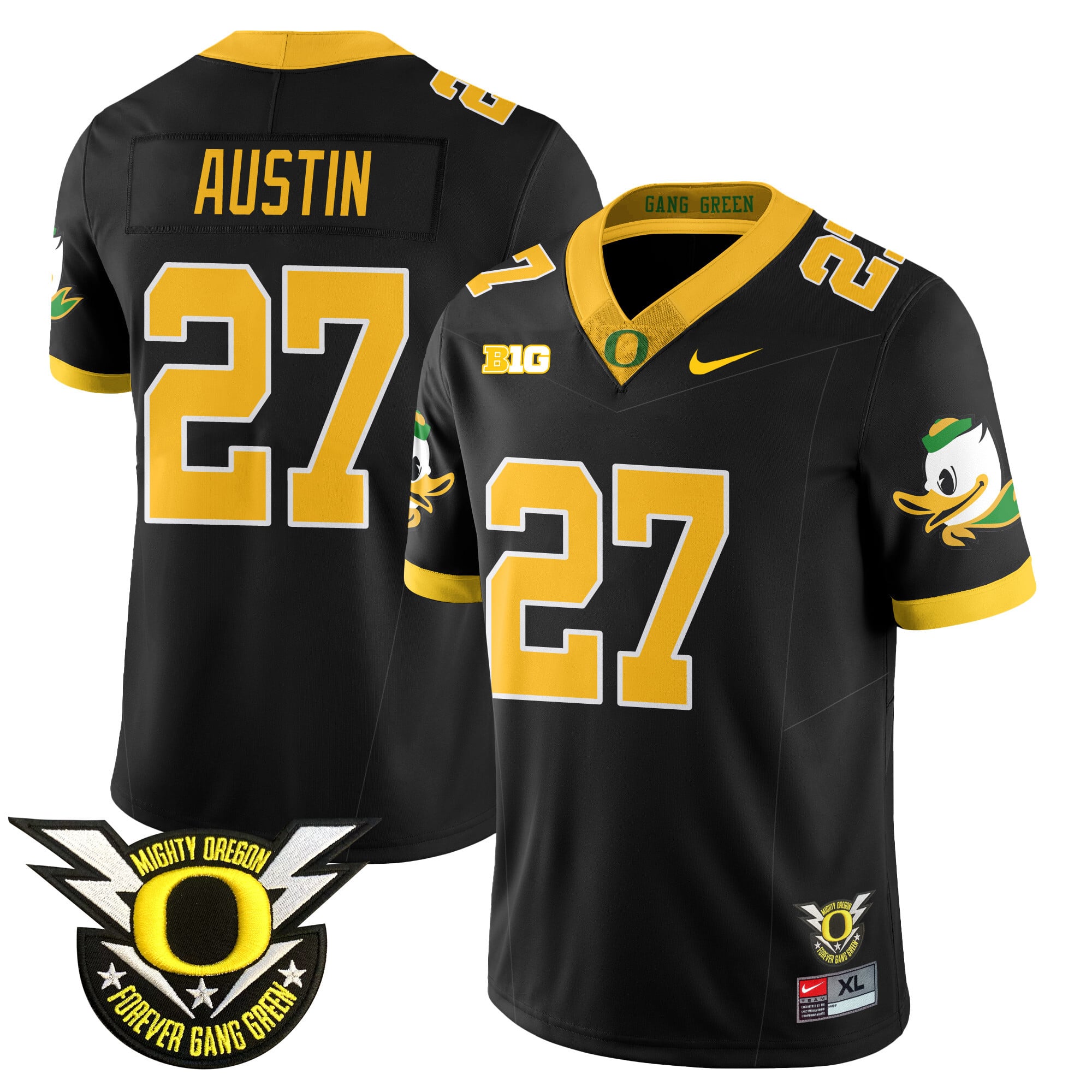 Alternative view of Oregon Ducks Black Jersey nike football - Nike Oregon Ducks #24 Black