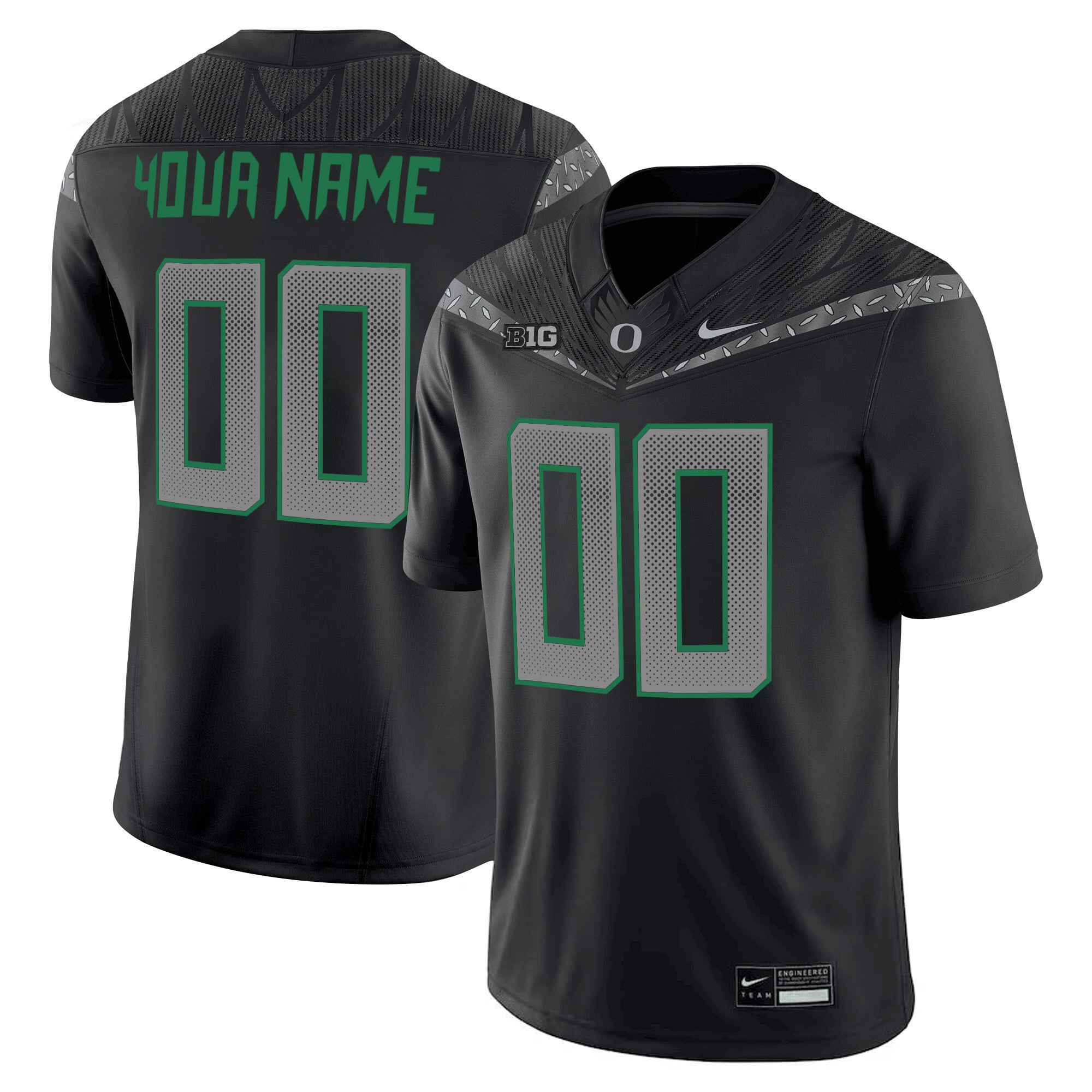 Oregon Ducks Black Jersey - Nike Oregon Ducks Black Alternate Football