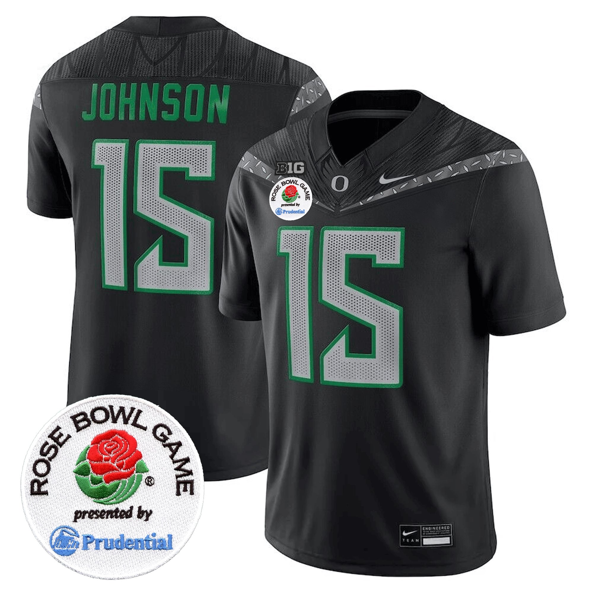 Alternative view of Oregon Ducks Gabriel Jersey nike - Nike Oregon Ducks Gabriel #8 Black