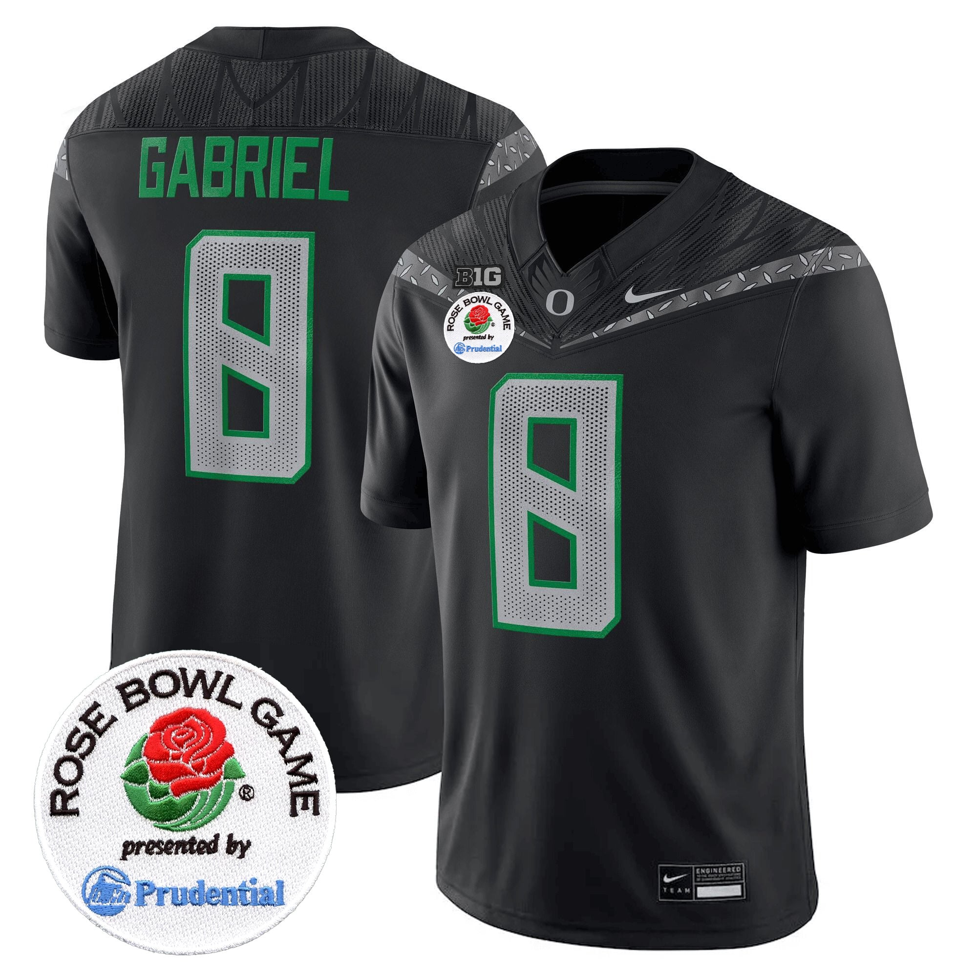 Oregon Ducks Gabriel Jersey nike - Nike Oregon Ducks Gabriel #8 Black