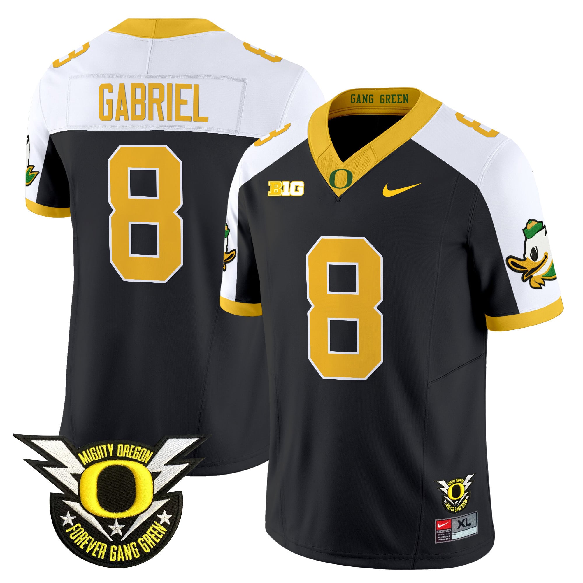 Oregon Ducks Gabriel Jersey - Nike Oregon Ducks #8 Black Football