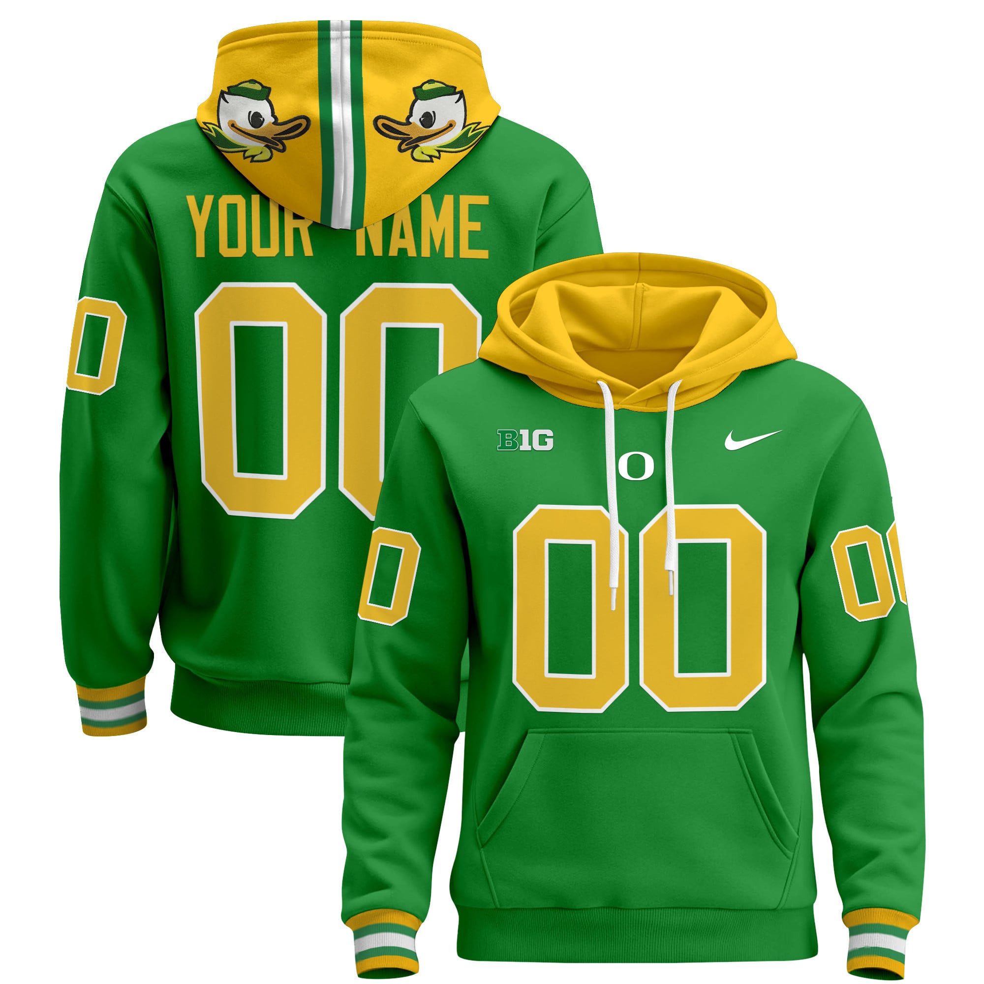 Oregon Ducks Green Hoodie - Nike - Custom Game Day Style