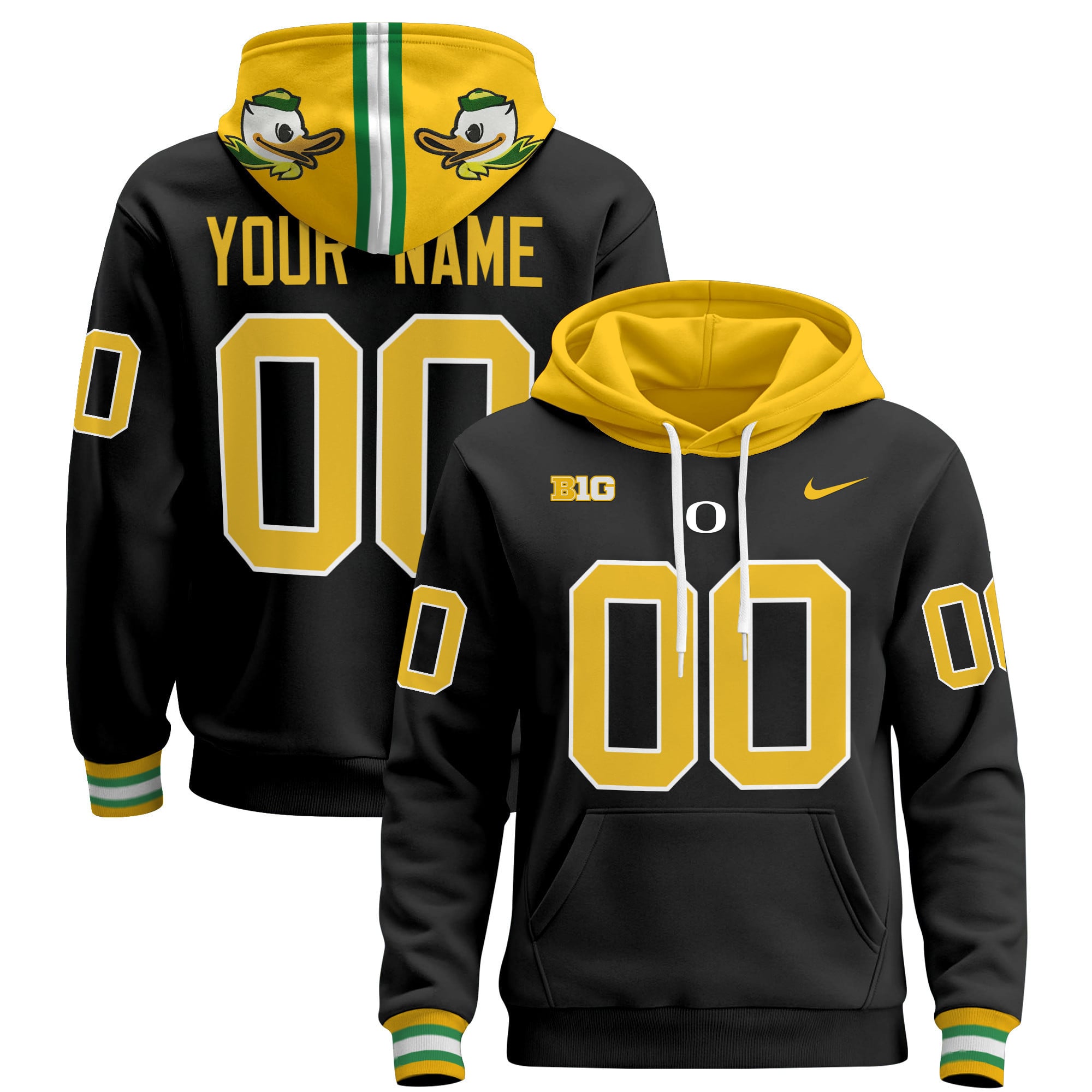 Alternative view of Oregon Ducks Green Hoodie - Nike - Custom Game Day Style